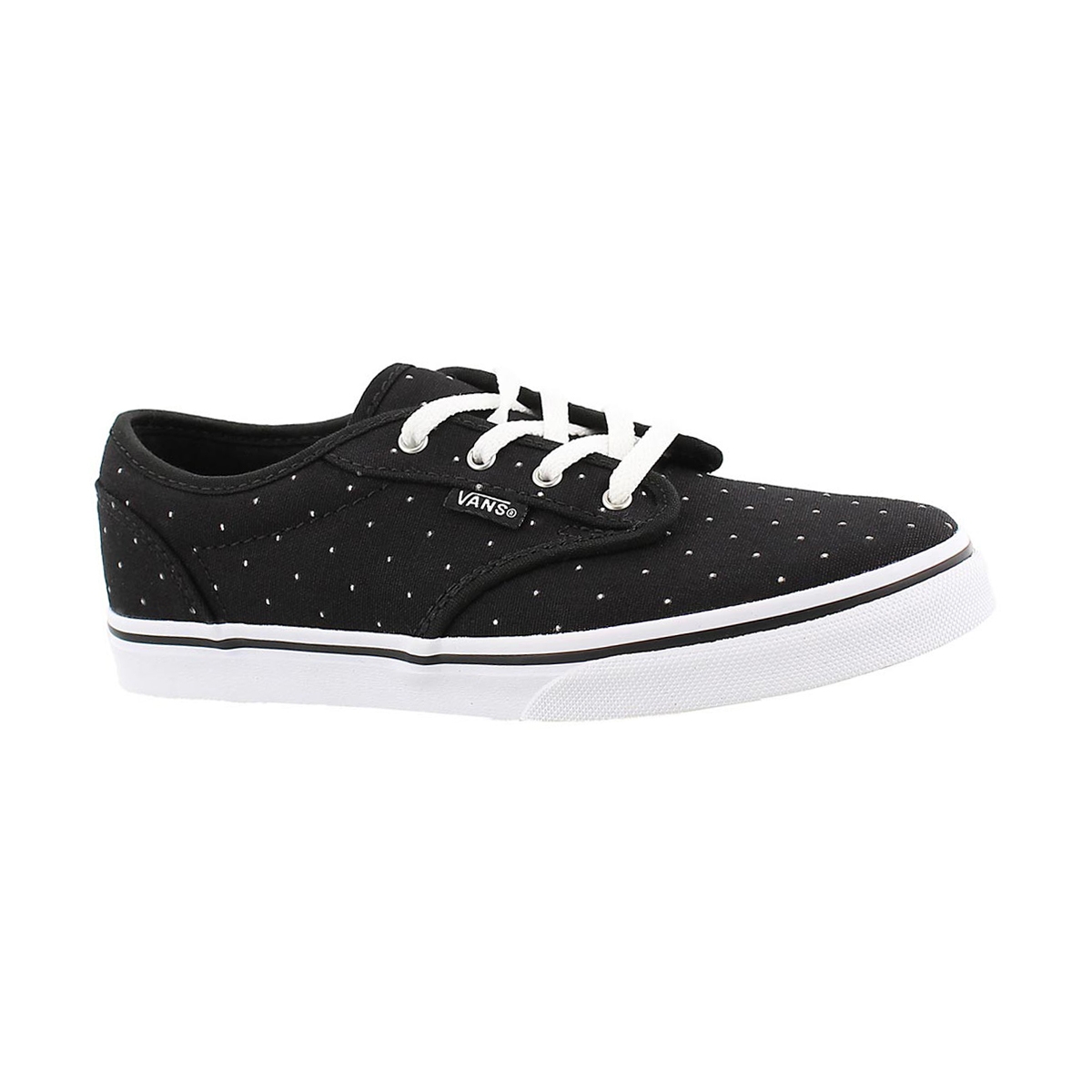 Grls Atwood Low blk stud lace up sneaker