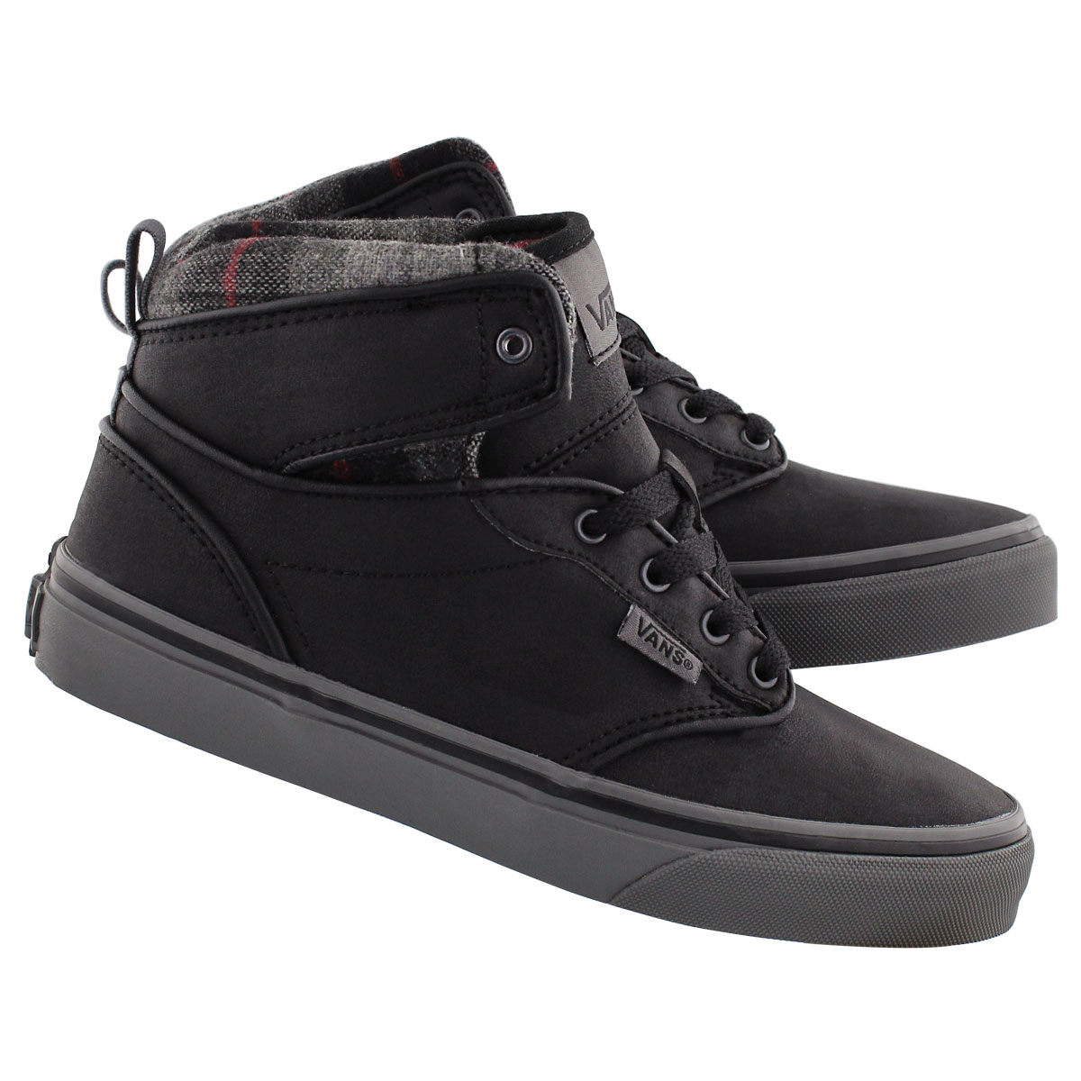 Bys Atwood Hi blk leathr lace up sneaker