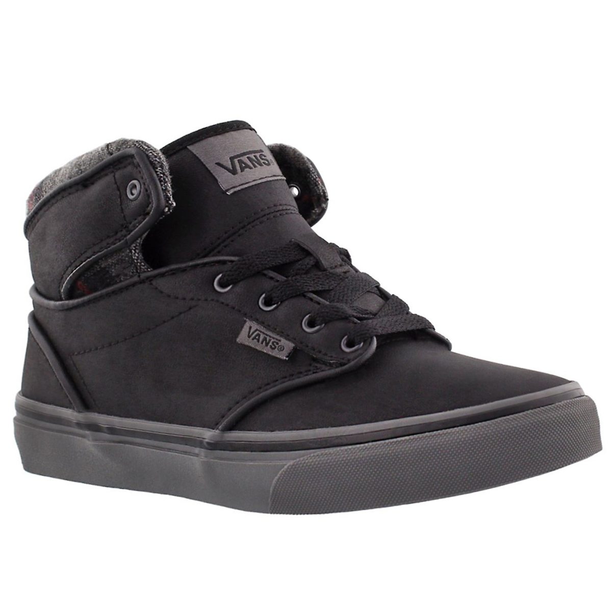 Bys Atwood Hi blk leathr lace up sneaker