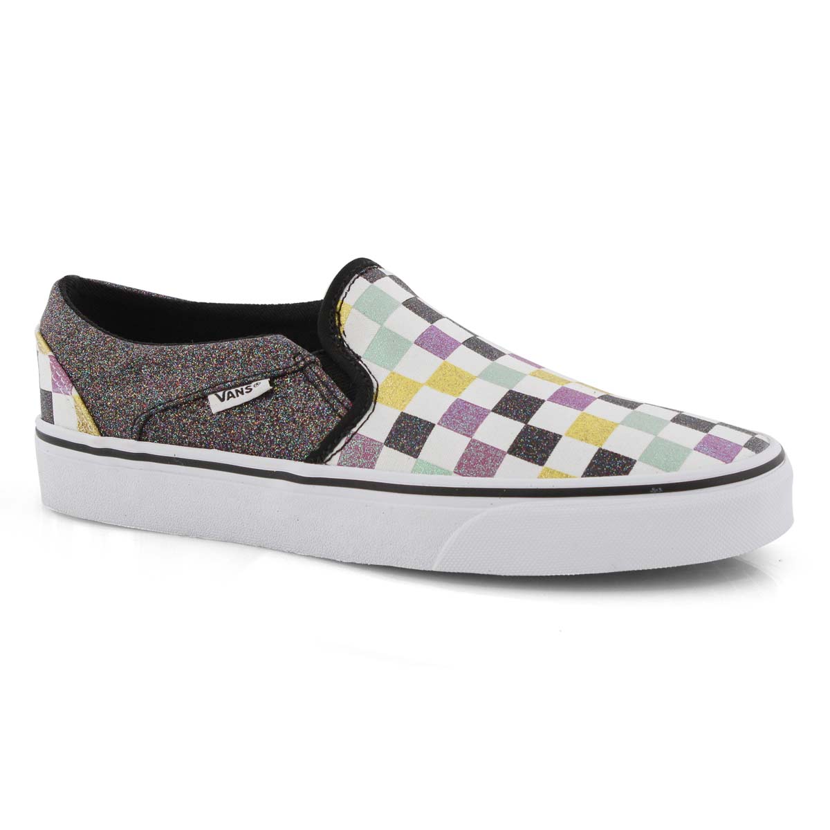 slip on vans glitter