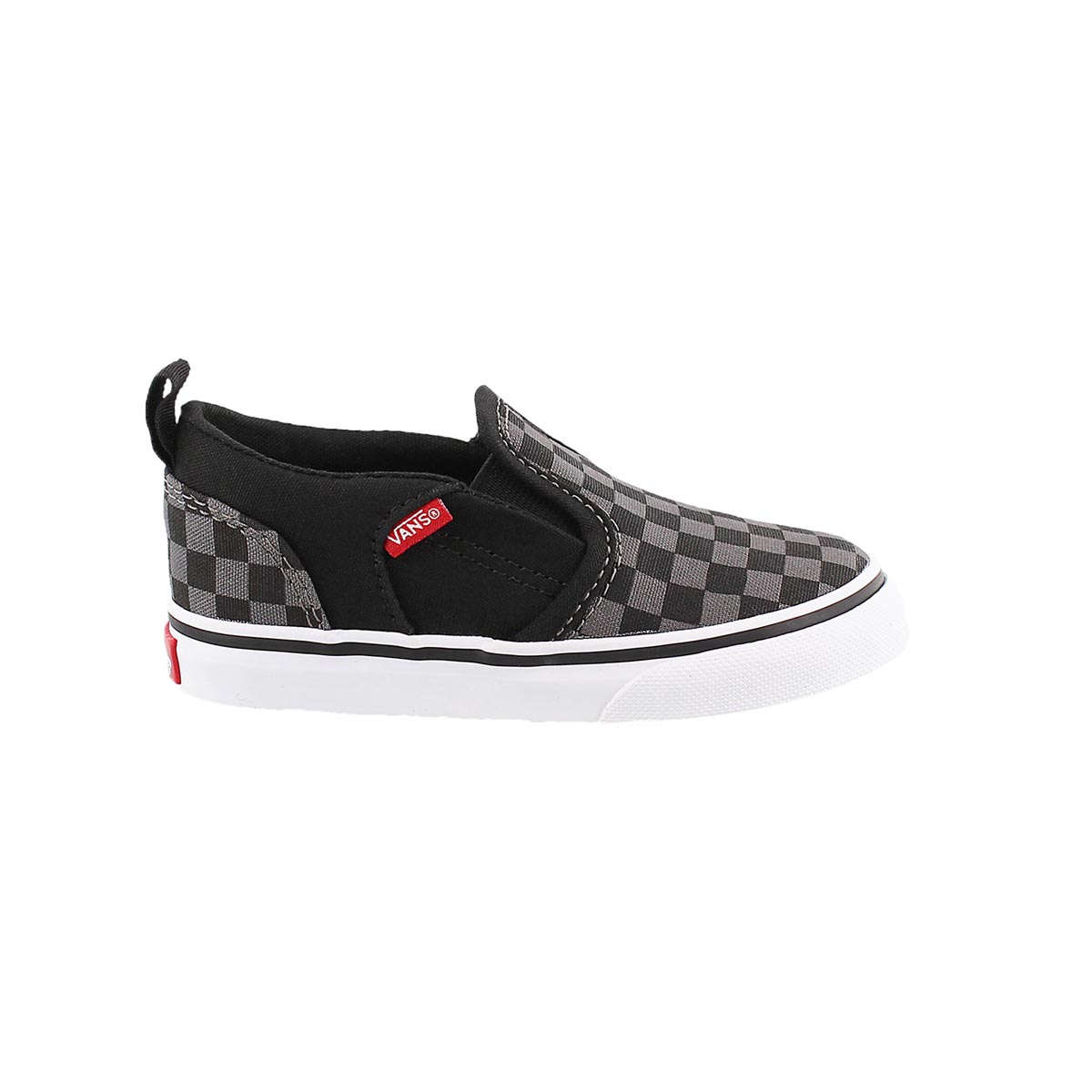 Infs-b Asher blk checkered slipon snkr