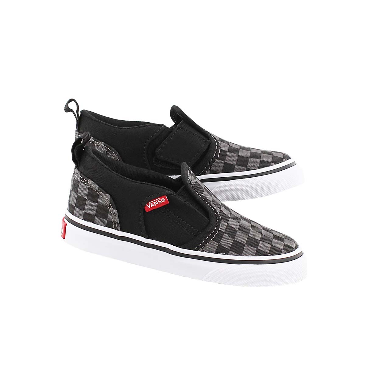 Infs-b Asher blk checkered slipon snkr
