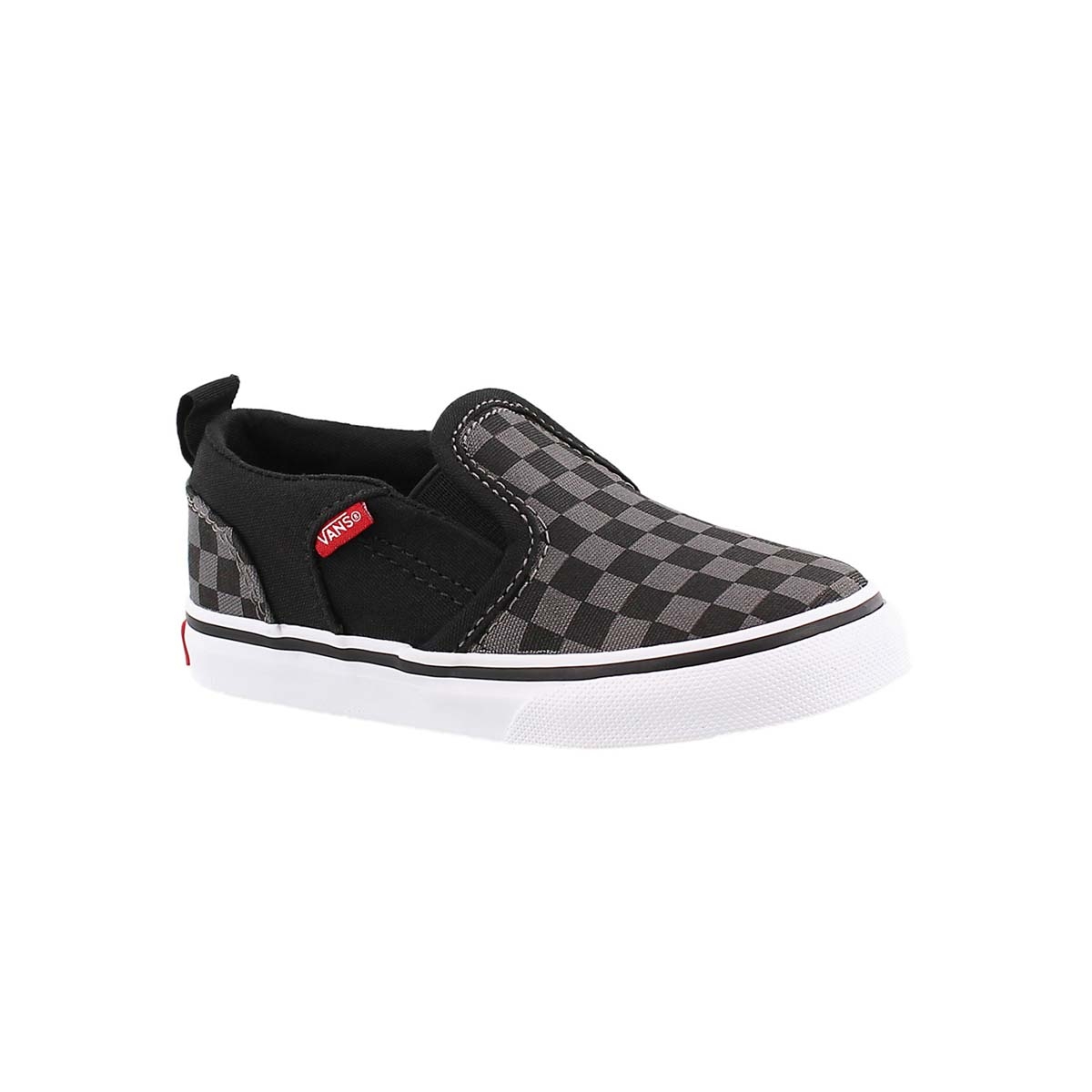Infs-b Asher blk checkered slipon snkr