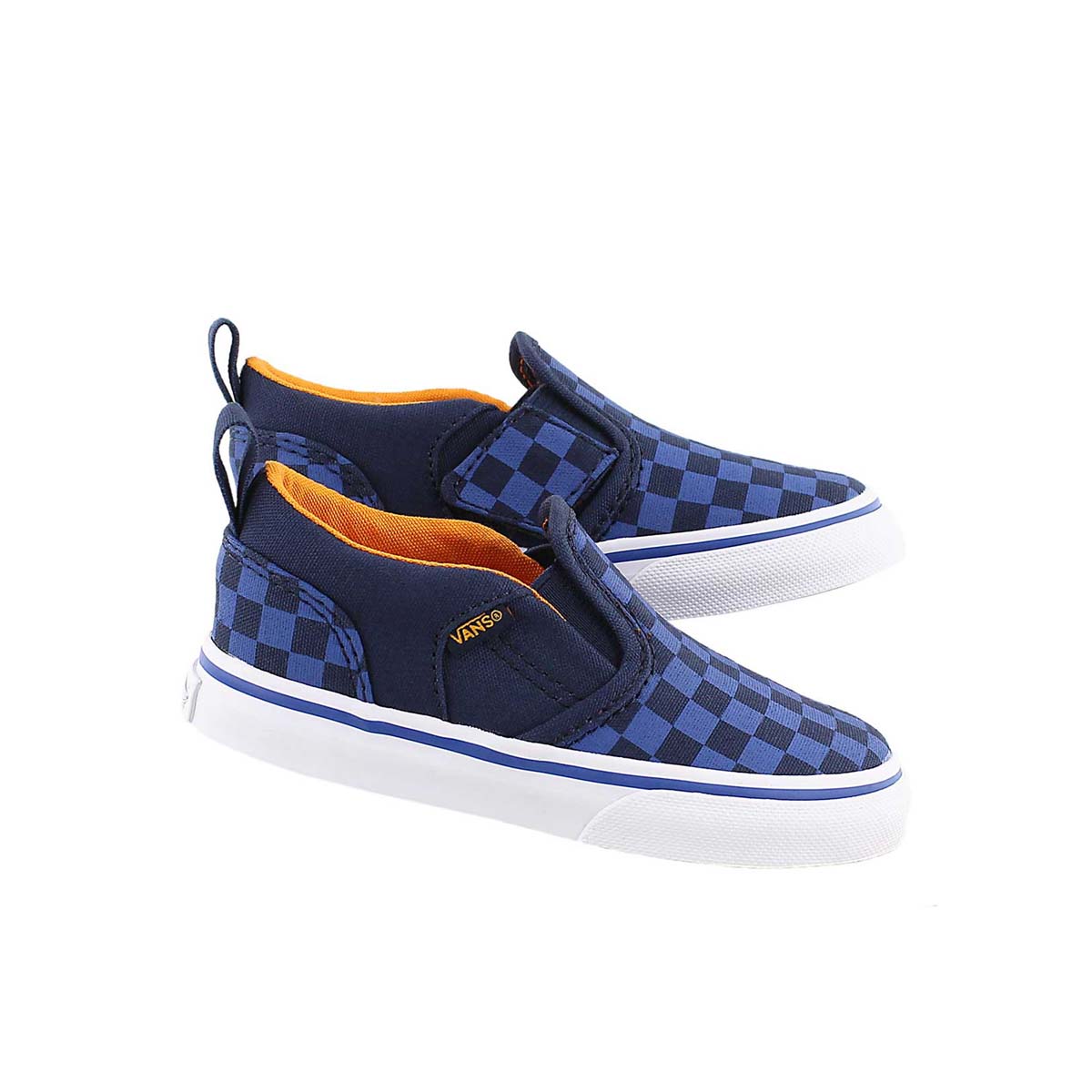 Infs Asher blu checkered slip on sneaker