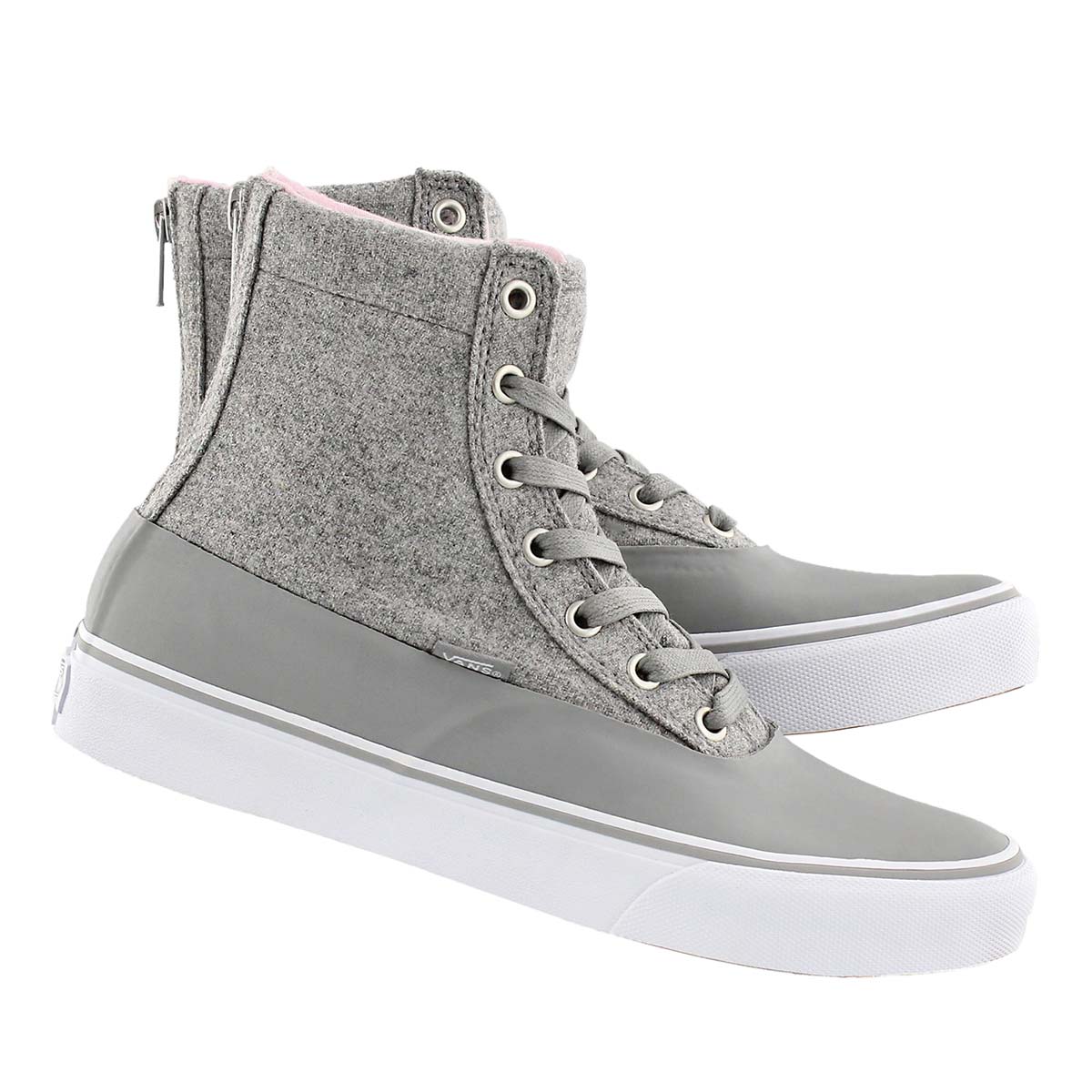 Lds Camden Hi Zip MTE grey lace up snkr