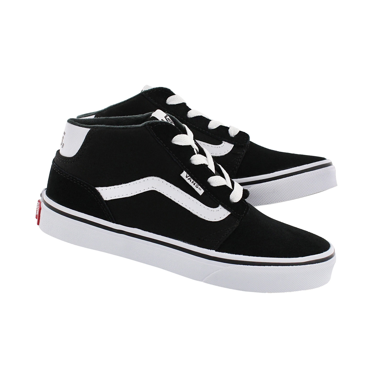 Bys Chapman Mid blk/wht lace up sneaker