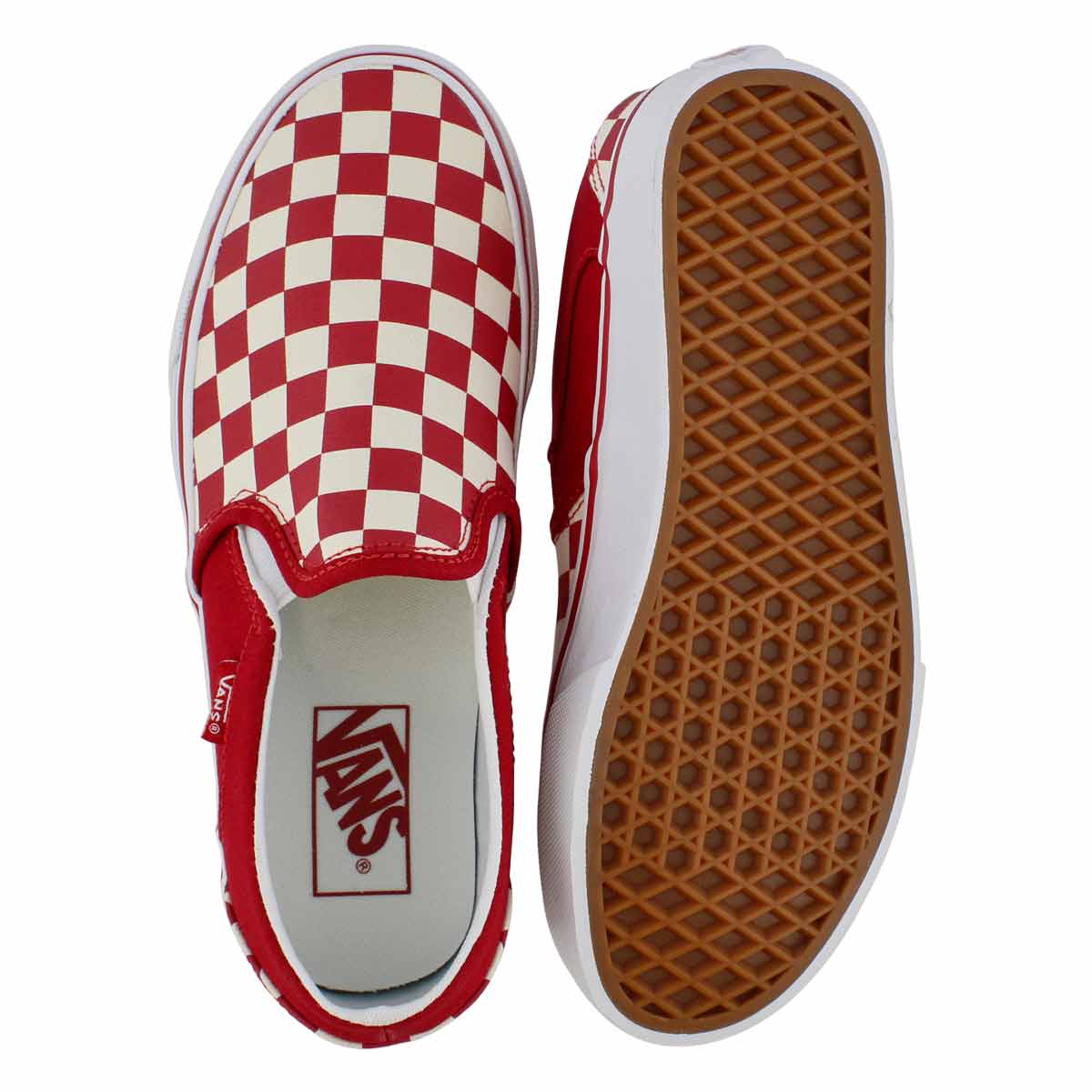 Vans Women's ASHER red/white checker slip on