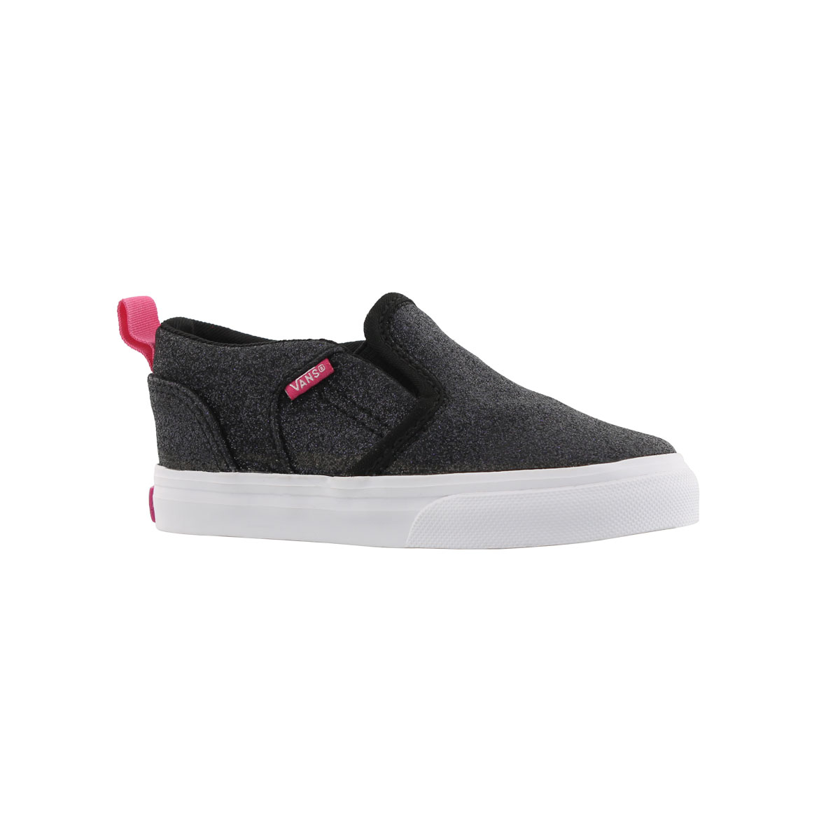 Inf-g Asher V gltr bk/mgnta slip on snkr