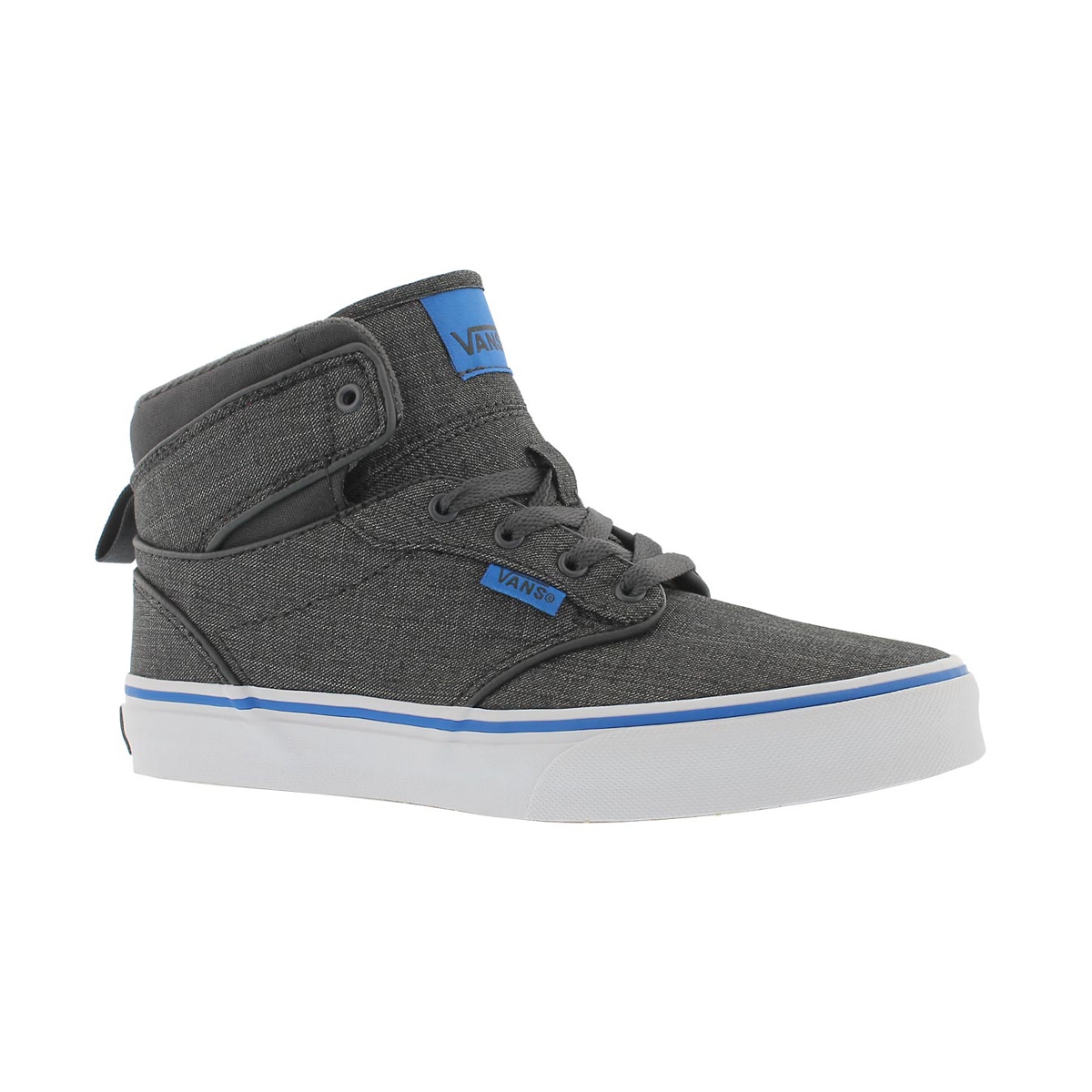 Boys' ATWOOD HI grey/blue lace up sneaker