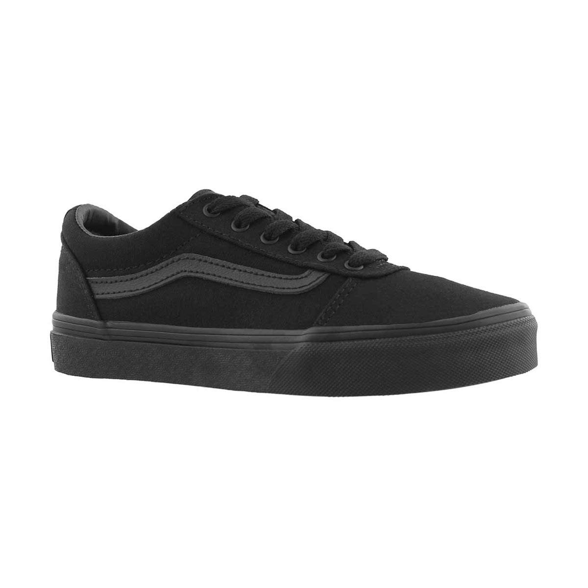 boys black leather vans