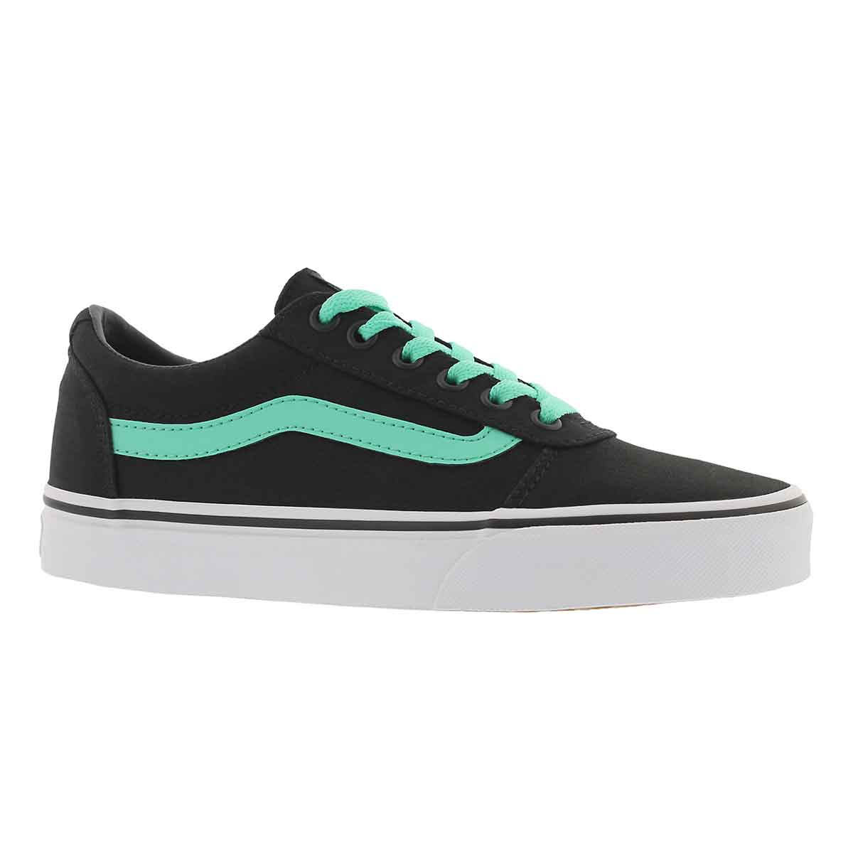 Women's WARD black/green lace up sneakers