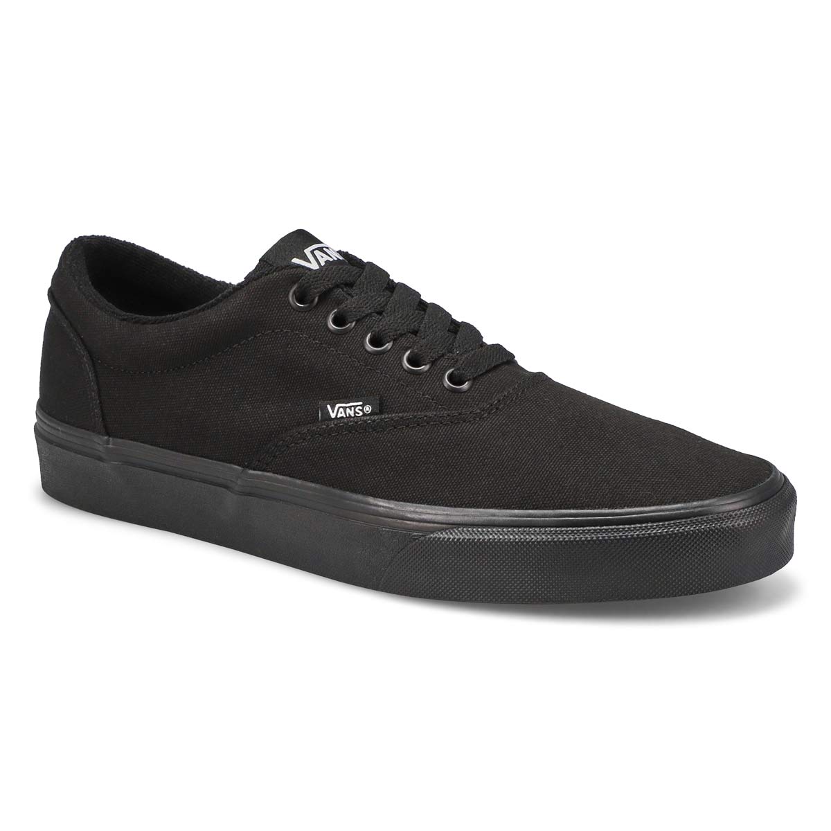 all black vans with laces