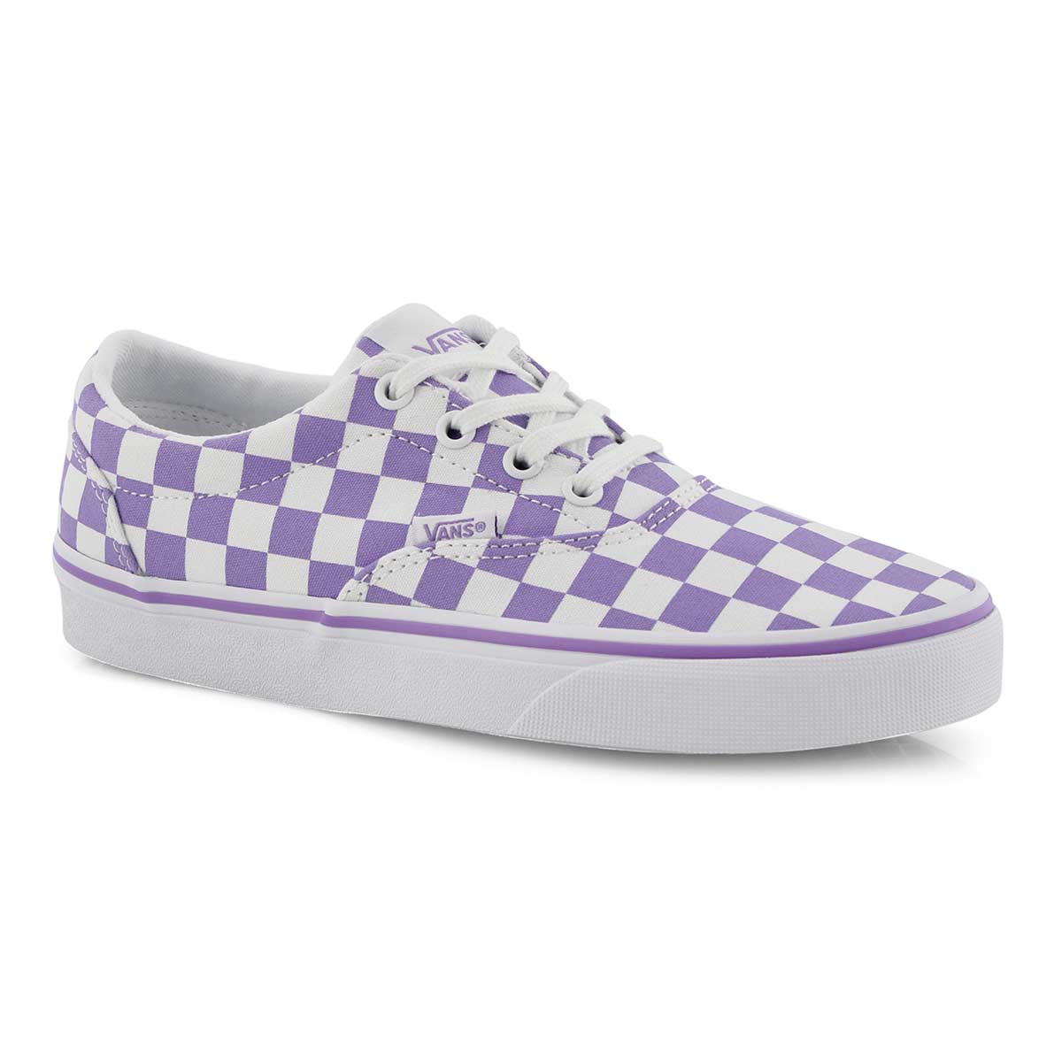 checkered lace up vans