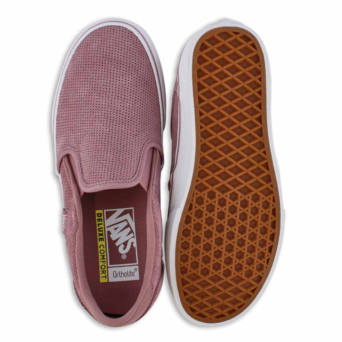 vans asher suede slip on