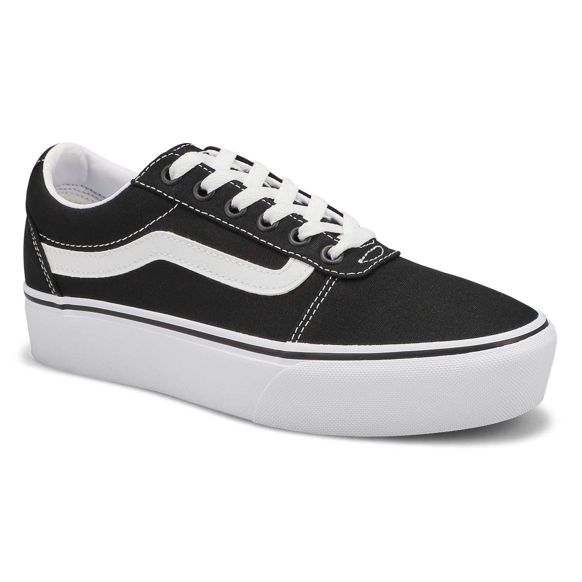 Lds Ward Platform blk/wt lace up sneaker