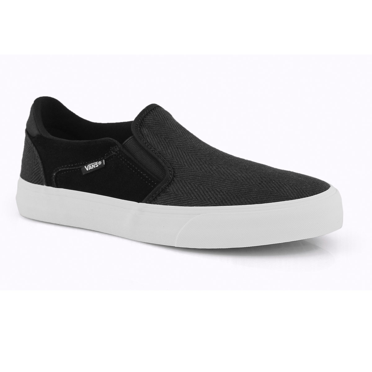 high fashion closer at sneakers for cheap Vans Men's ASHER DELUXE black/ white slip on | SoftMoc.com high fashion closer at sneakers for cheap Vans Men's ASHER DELUXE black/ white slip on | SoftMoc.com