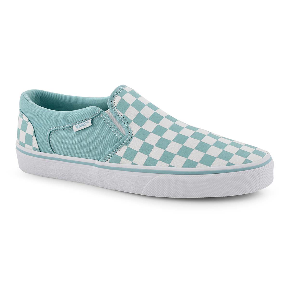 vans slip on aqua