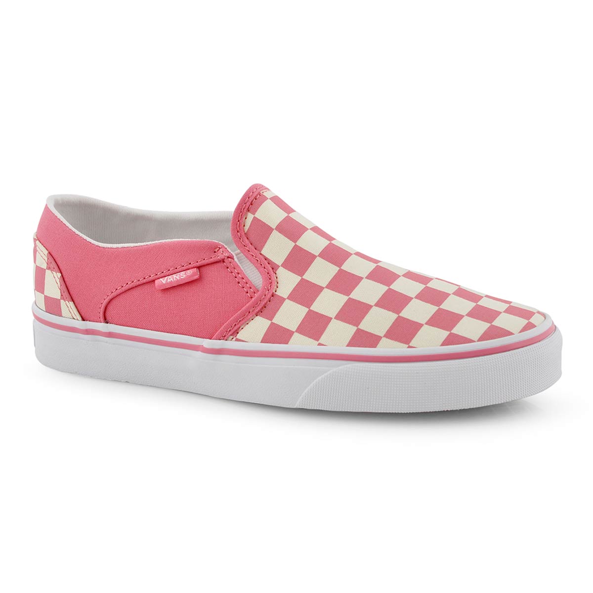 vans slip on damier rose