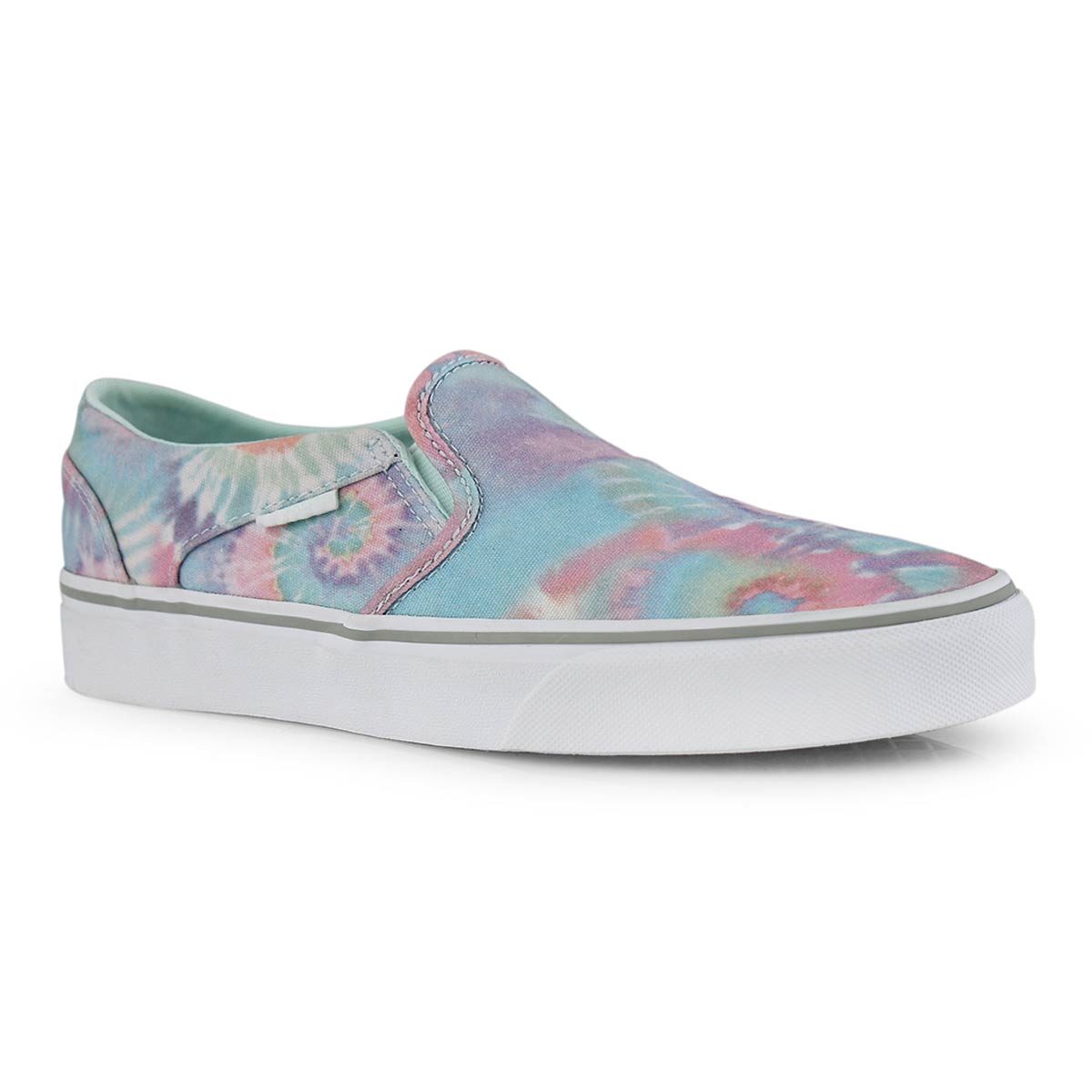 tie dye vans slip on