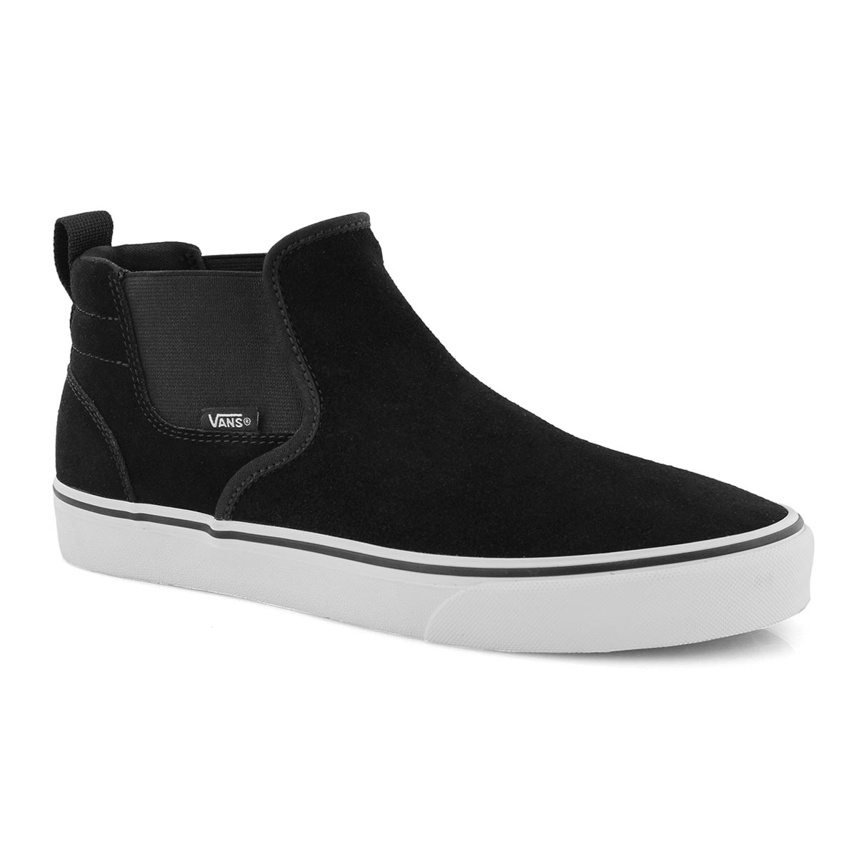 vans mens black slip on