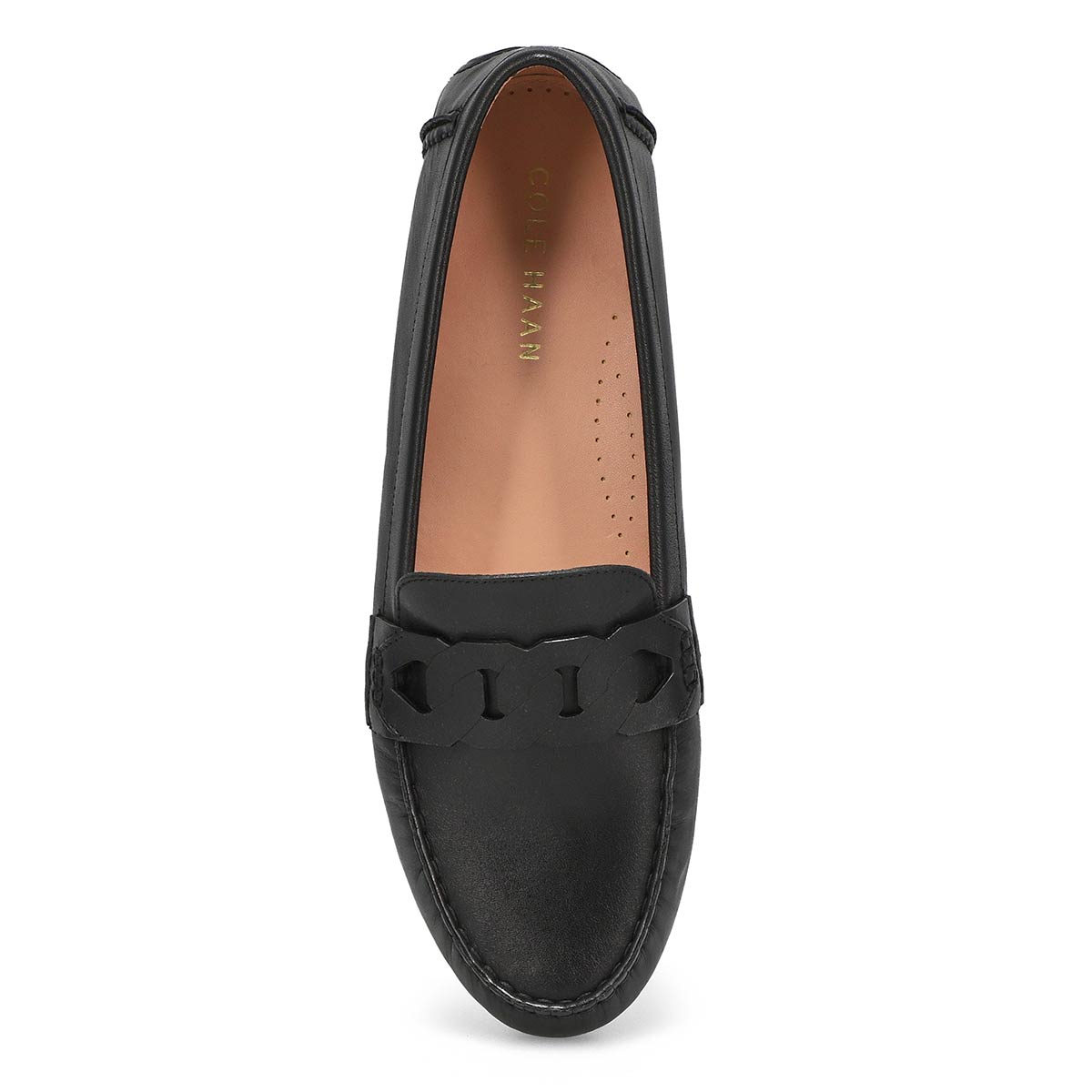 Womens Evelyn Chain Driver Casual Loafers - Black