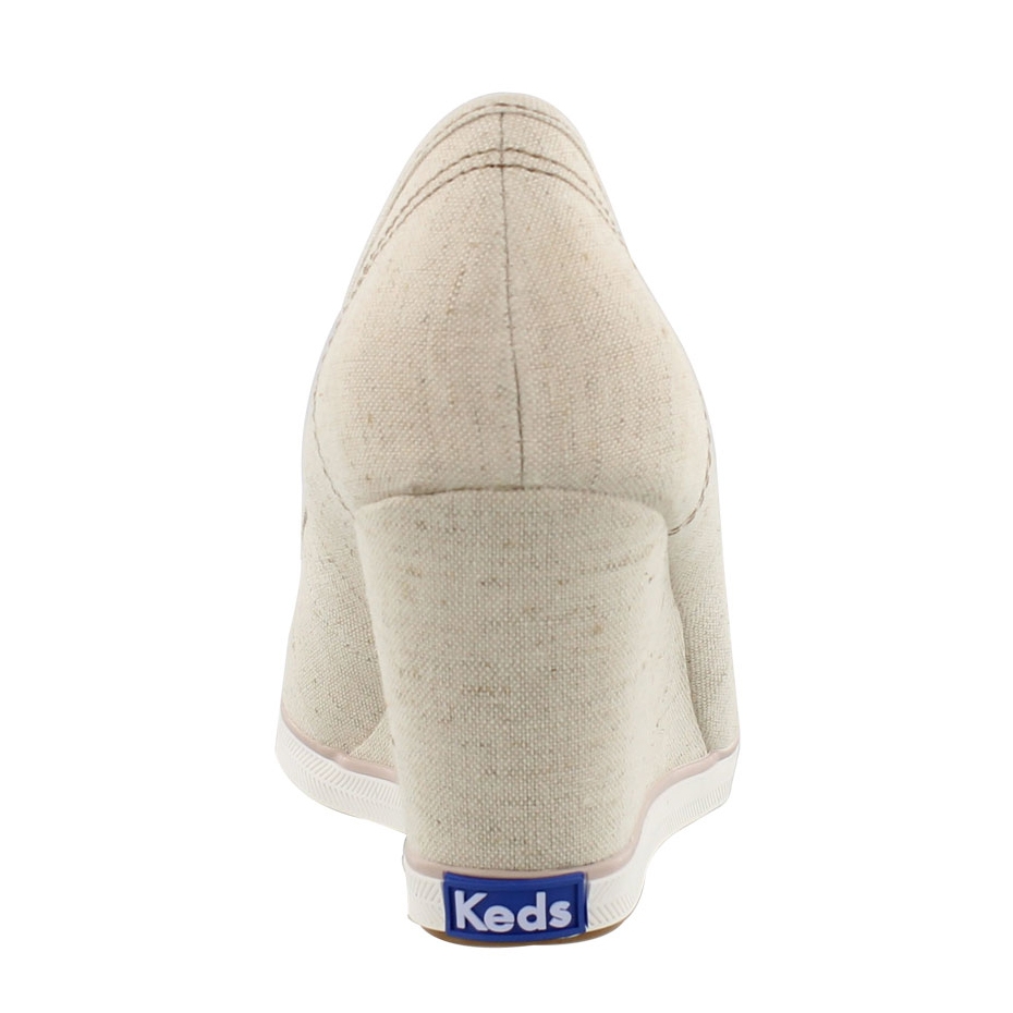Lds Damsel tan linen wedge