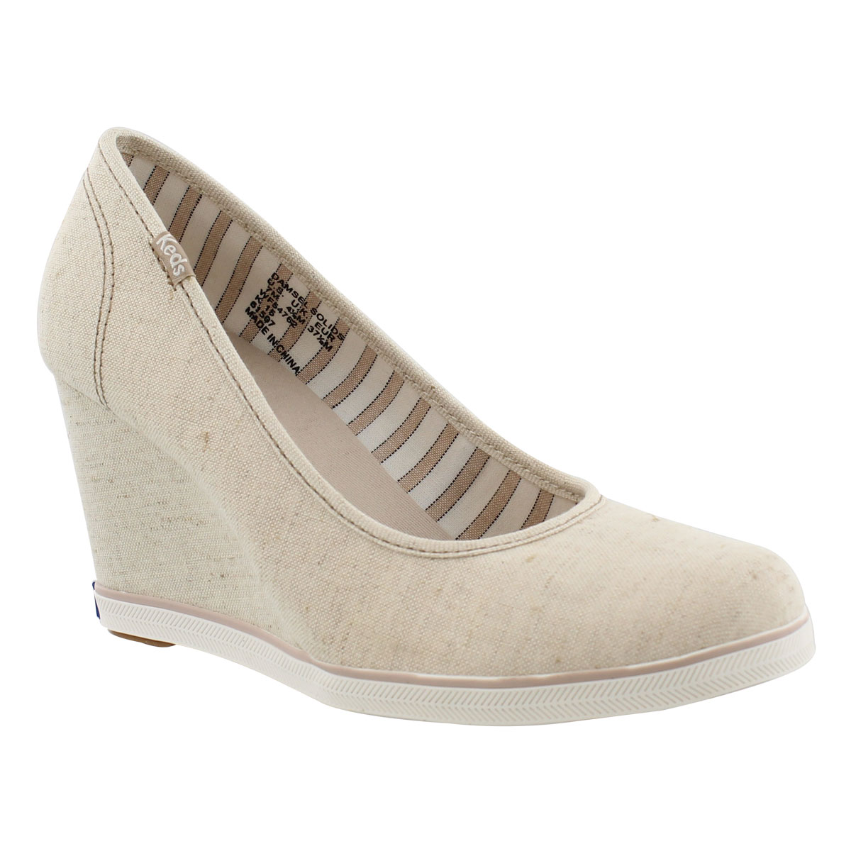 Lds Damsel tan linen wedge