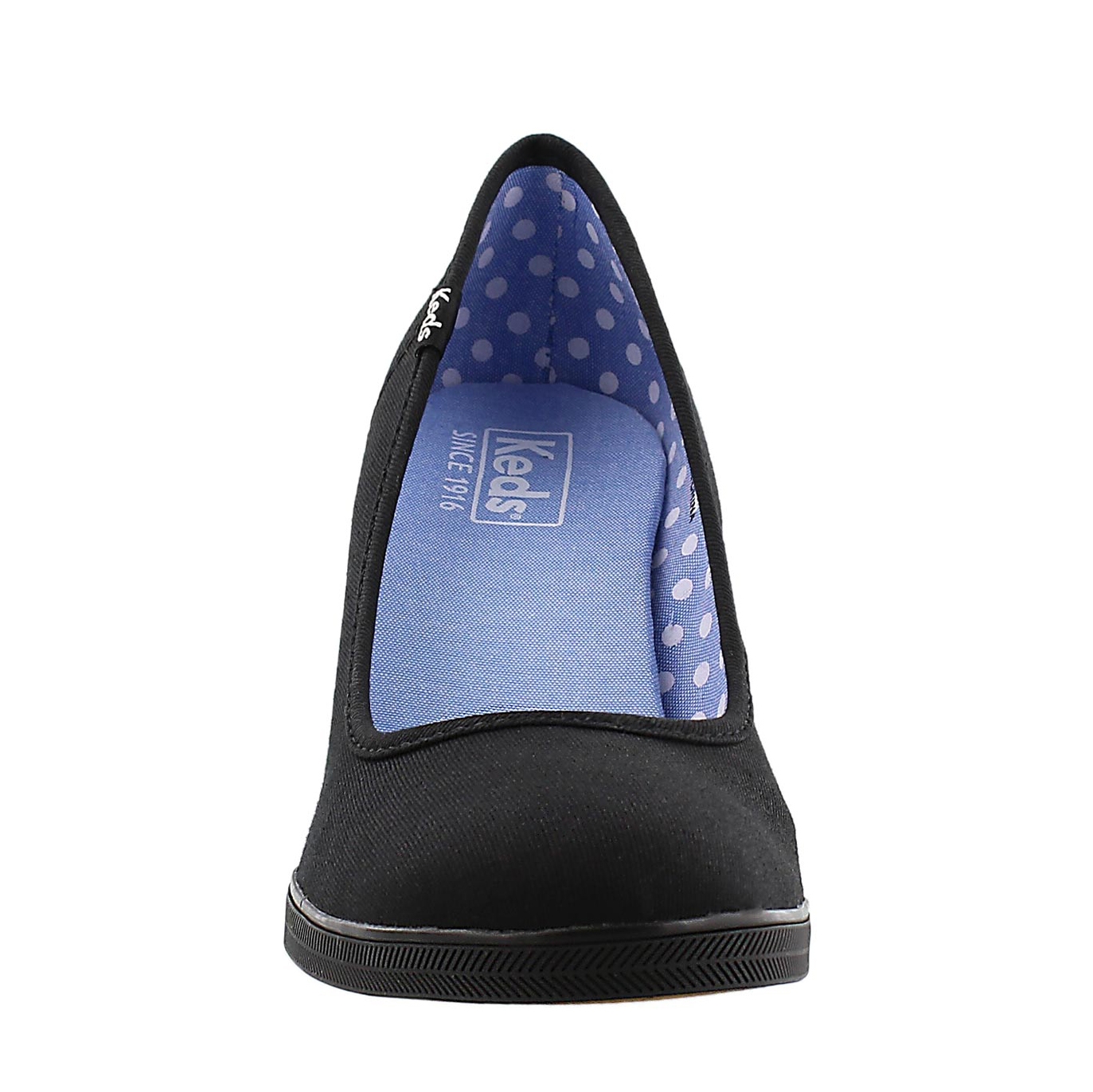 Lds Damsel blk/blk twill wedge