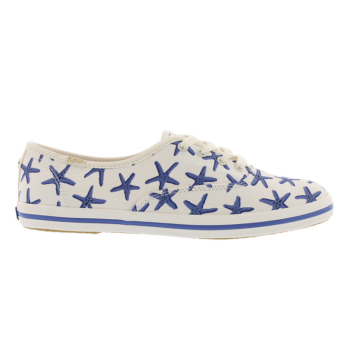 Lds Kate Spade white/blue sneaker