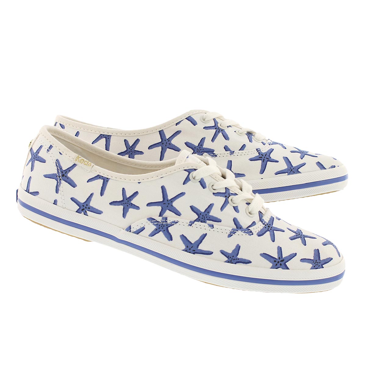 Lds Kate Spade white/blue sneaker