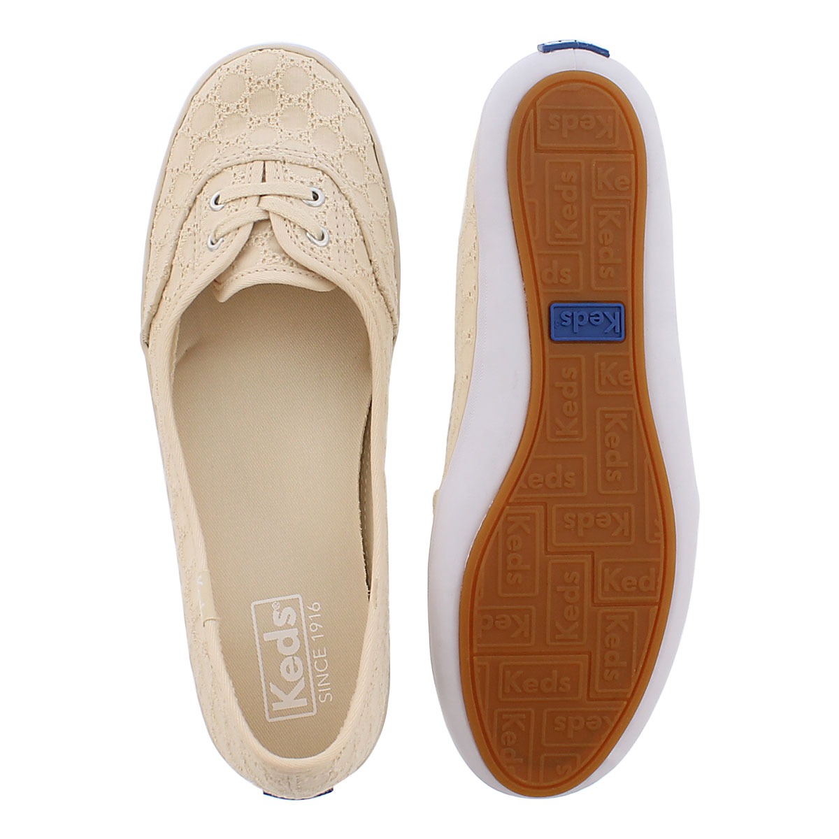 Lds Teacup Eyelet natural slip on