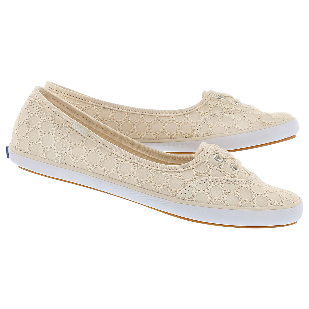 Lds Teacup Eyelet natural slip on