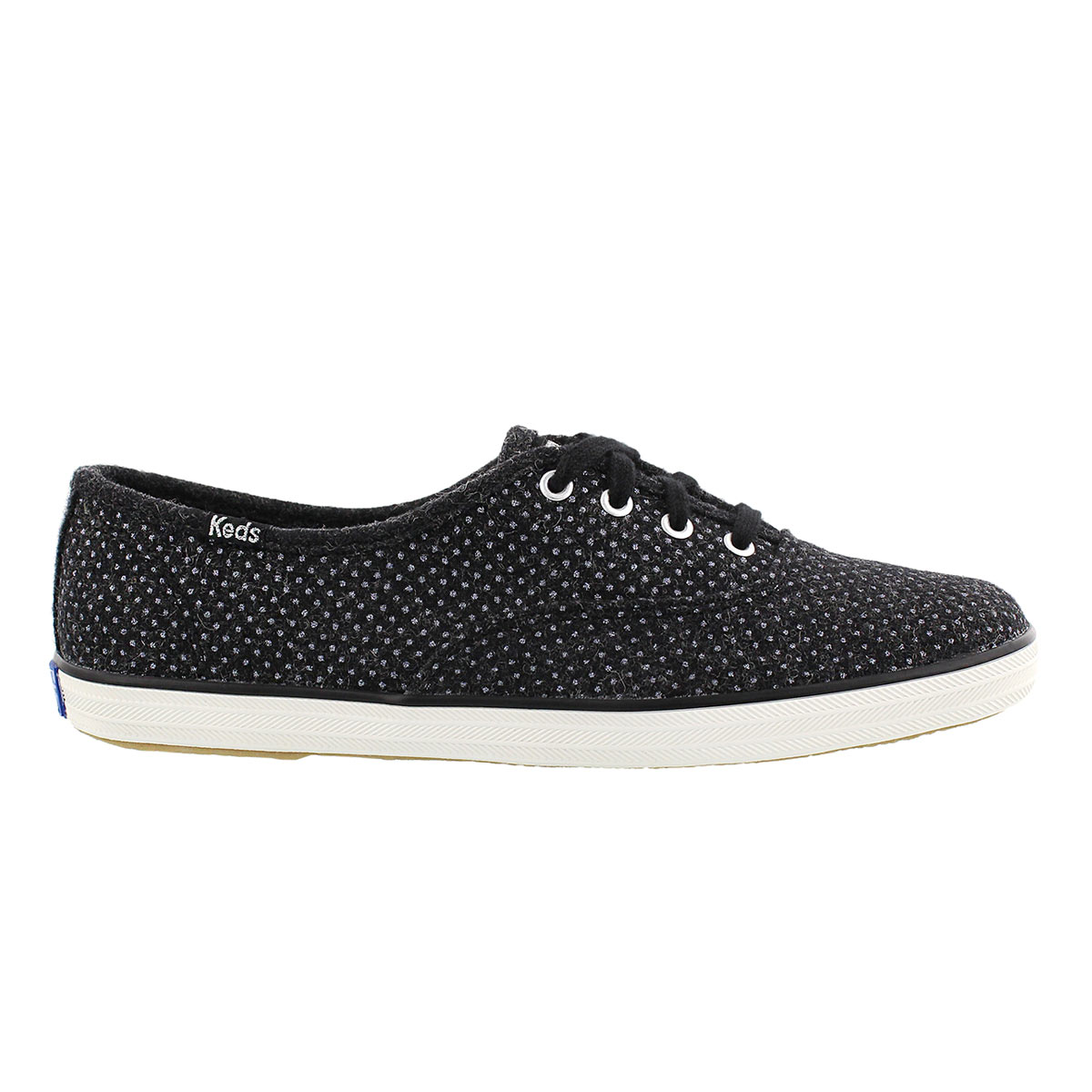 Lds Champion Glitter Wool blk sneaker
