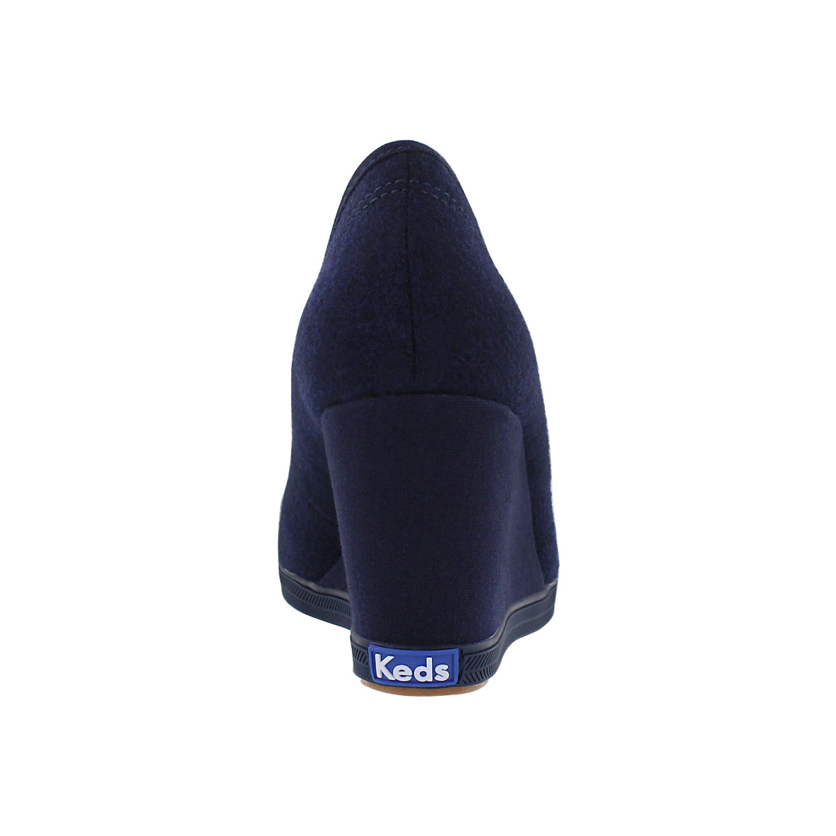 Lds Damsel Wool navy wedge