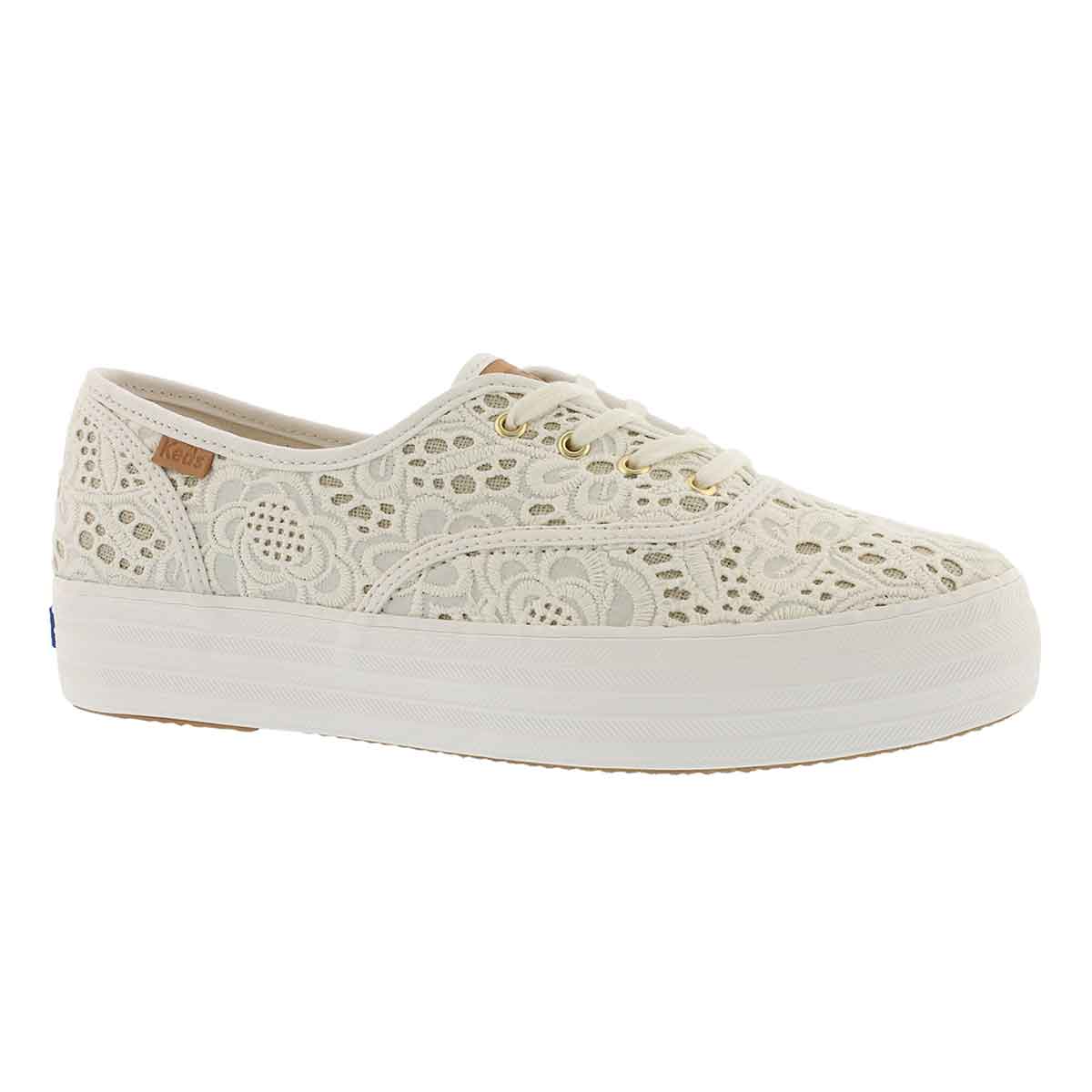 Women's TRIPLE EMBROIDERED CROCHET sneakers