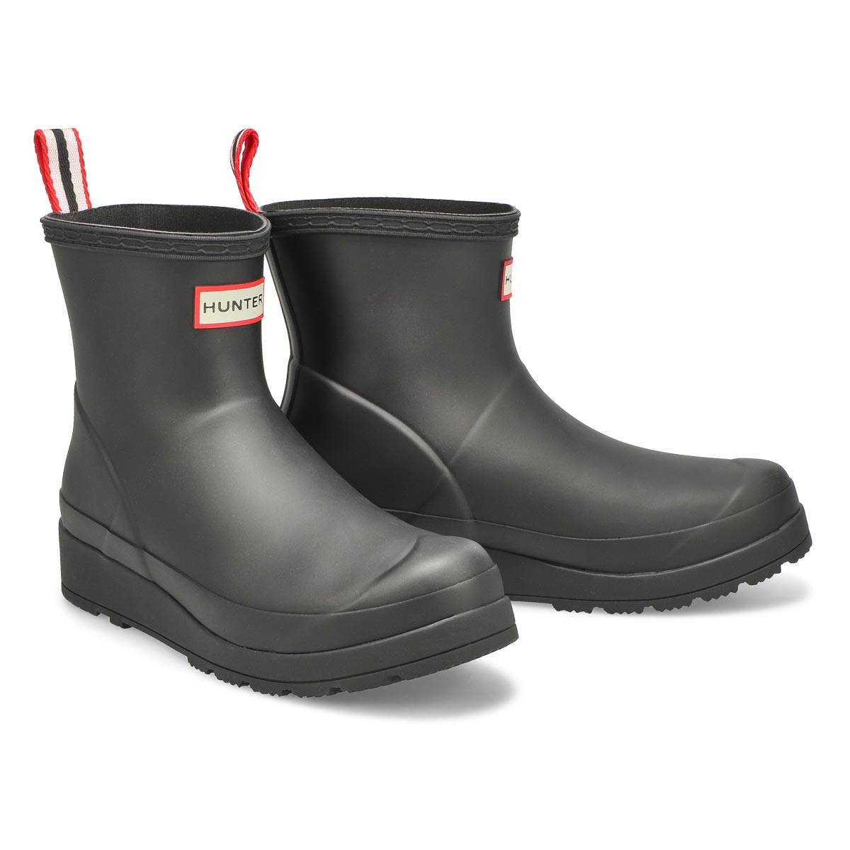 short black rain boots