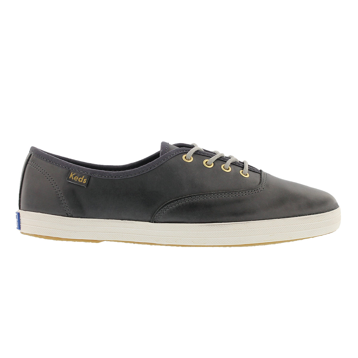 Lds ChampionBurnished lthr gnmtl sneaker