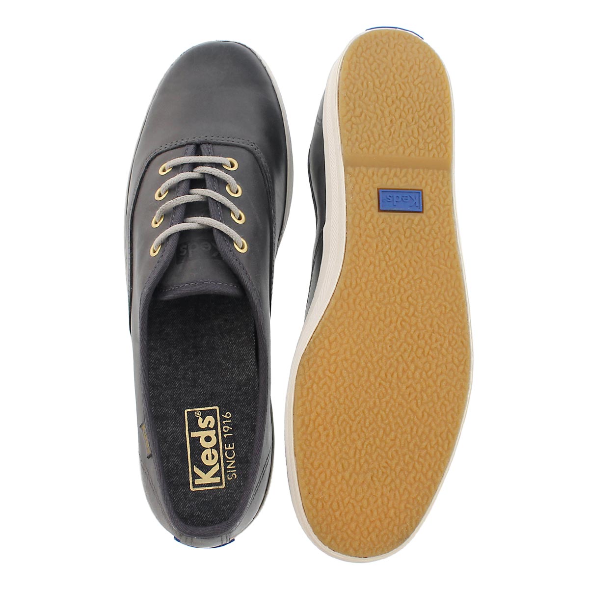Lds ChampionBurnished lthr gnmtl sneaker