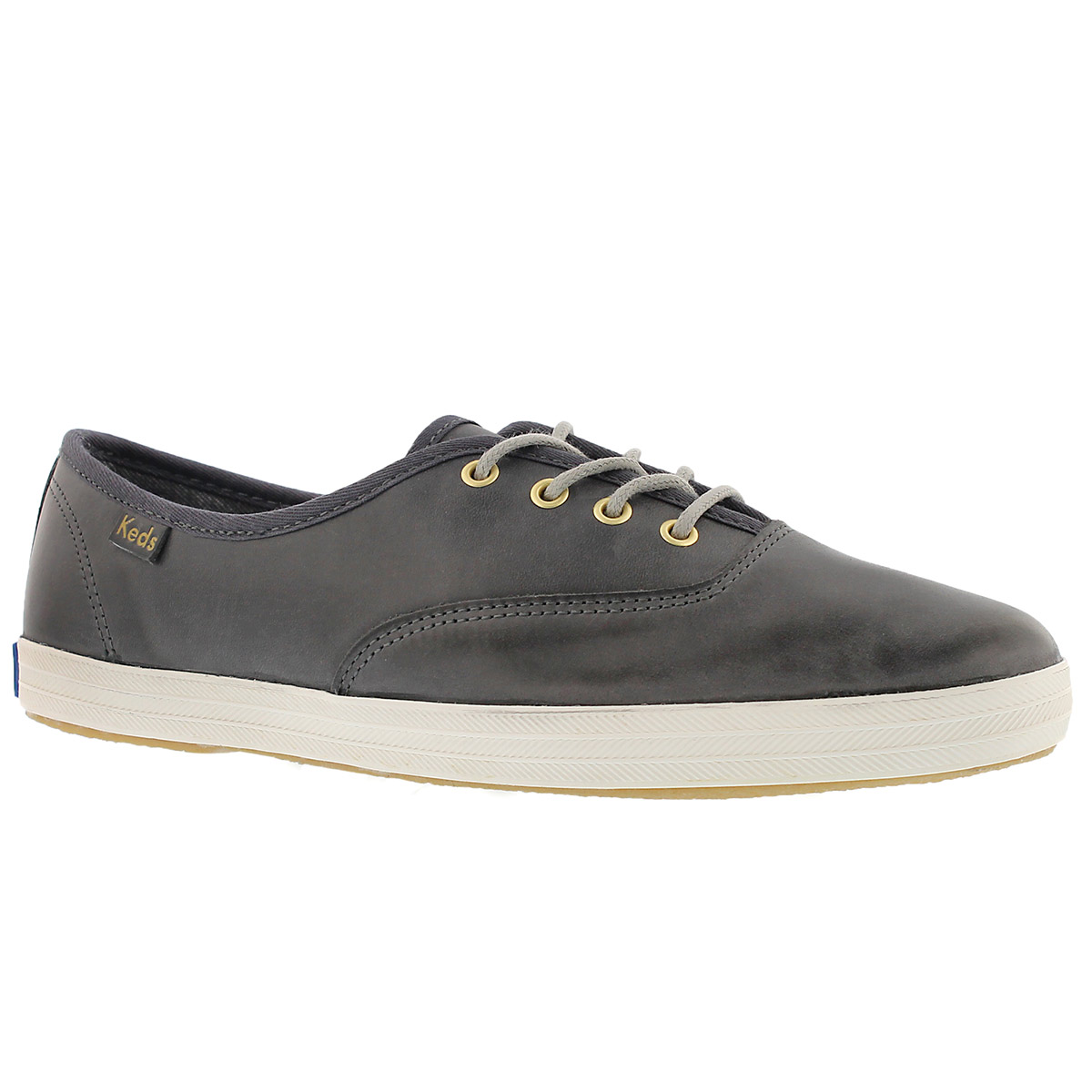 Lds ChampionBurnished lthr gnmtl sneaker