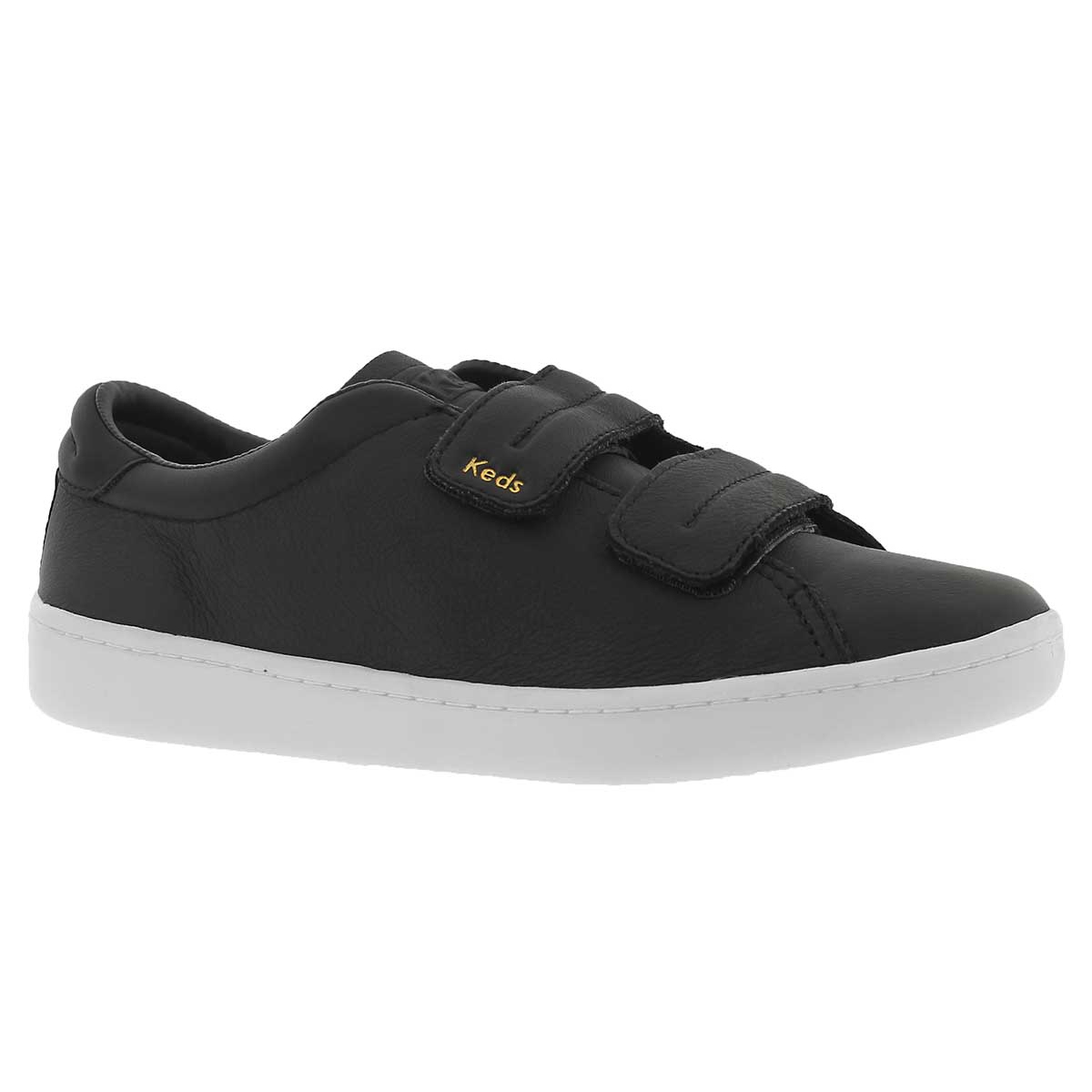 Women's ACE black hook & loop leather sneakers