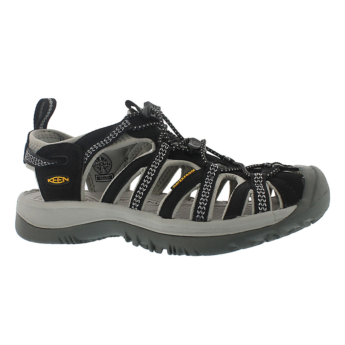 Women's WHISPER black/grey sport sandals