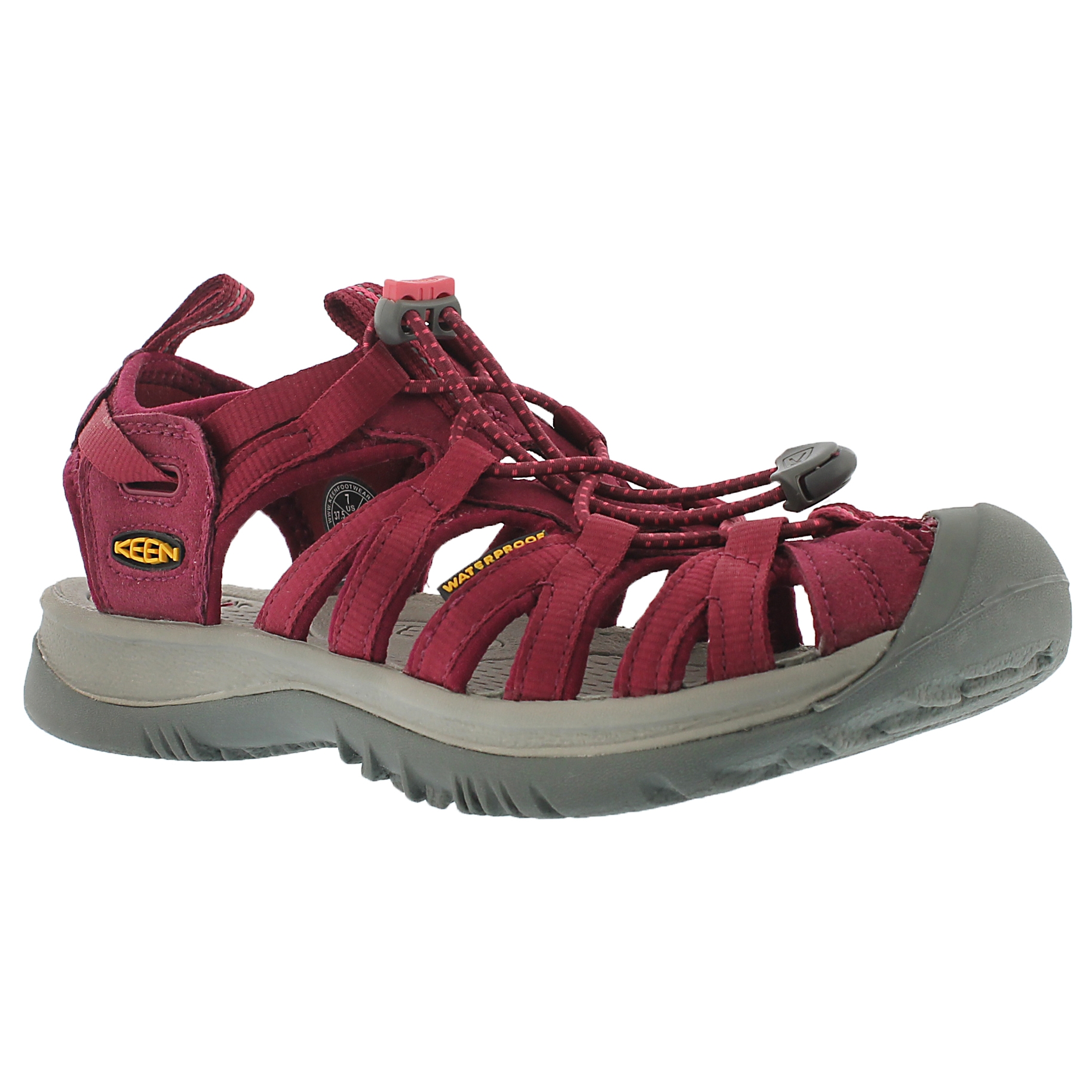 Women's WHISPER beet red sport sandals