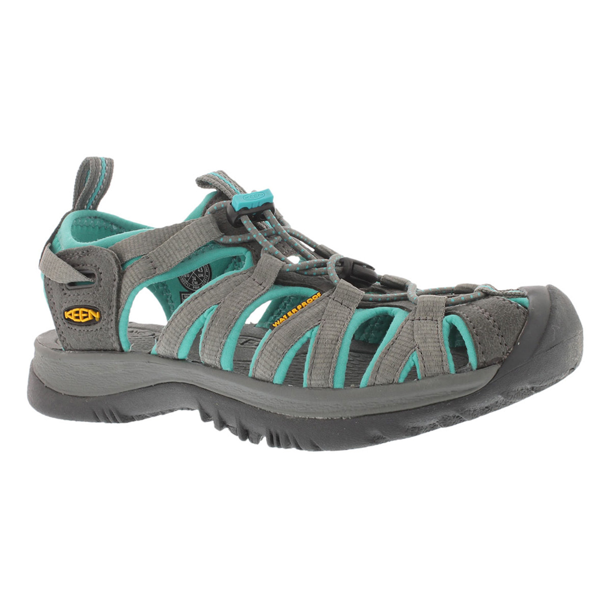 Women's WHISPER dark shadow/green sport sandals