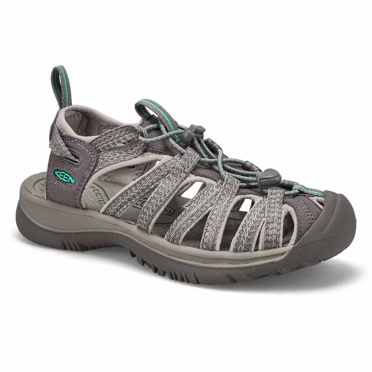 Lds Whisper gry/grn sport sandal