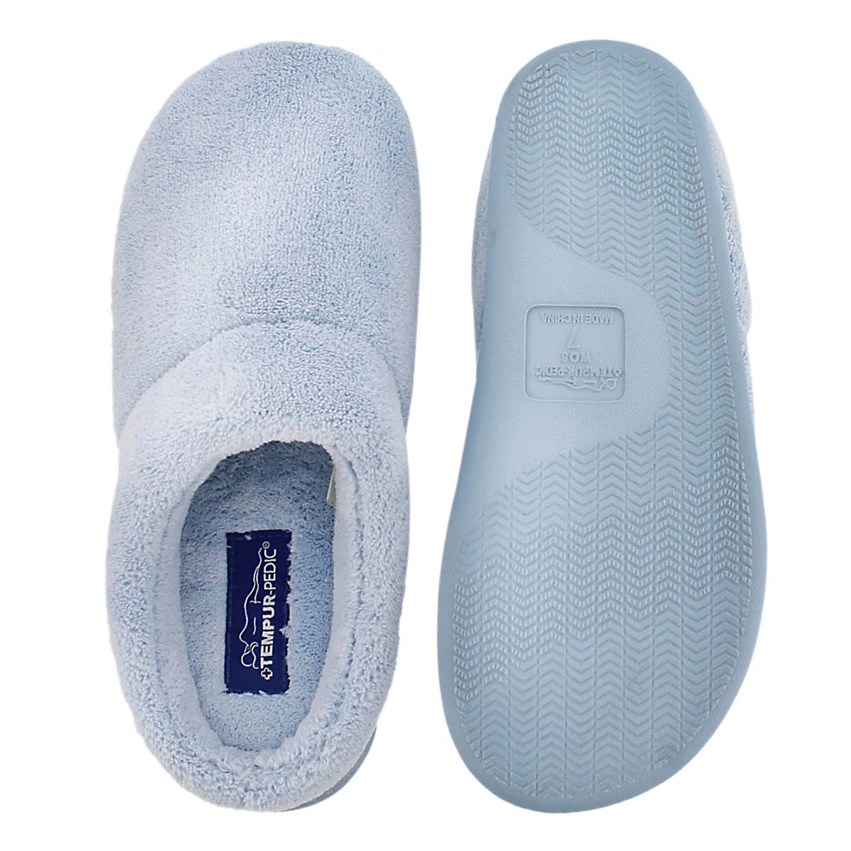 Lds Windsock blue open back slipper