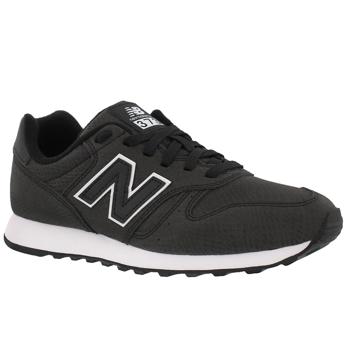 Women's 373 black lace up running shoes