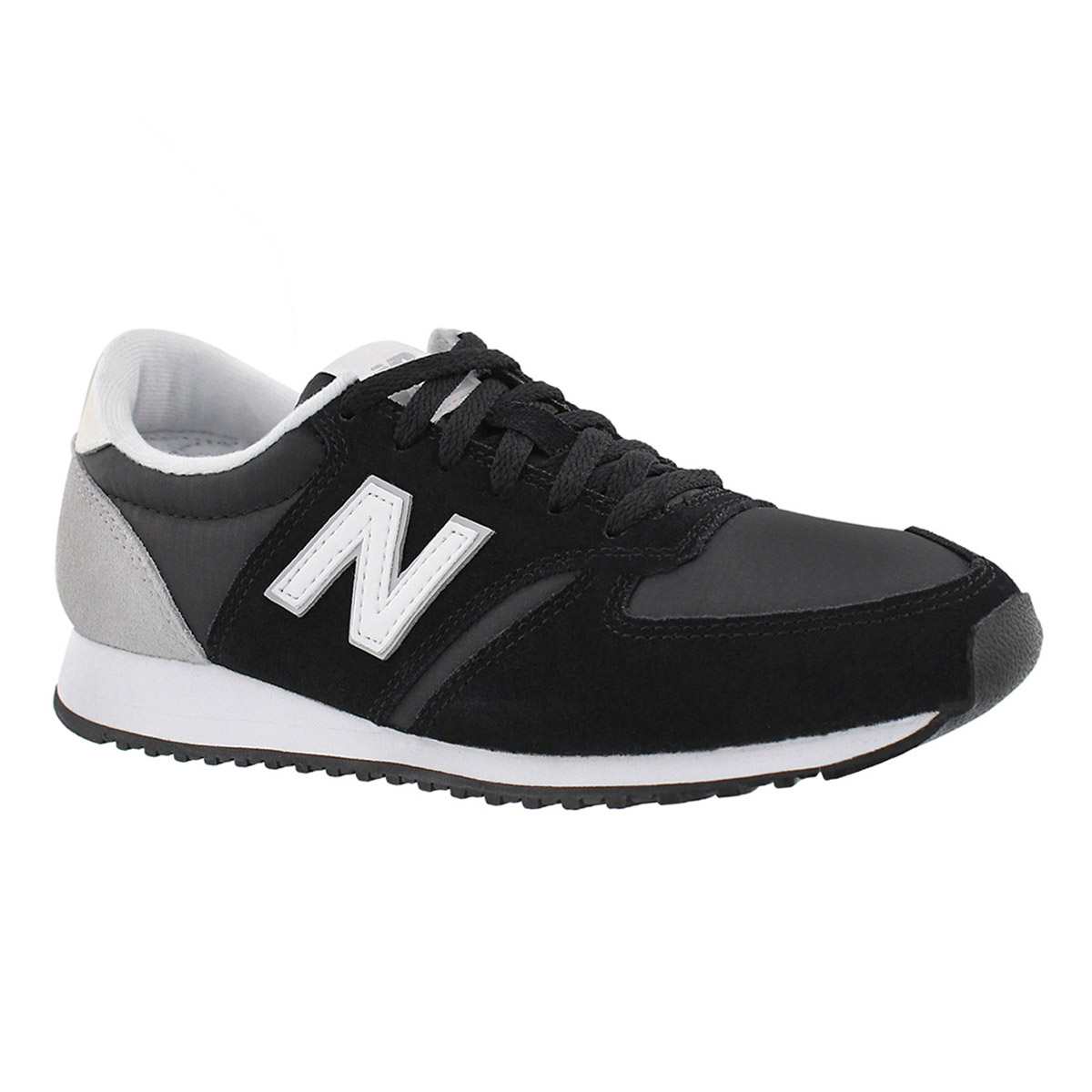 Women's 420 black/white/silver lace up sneakers