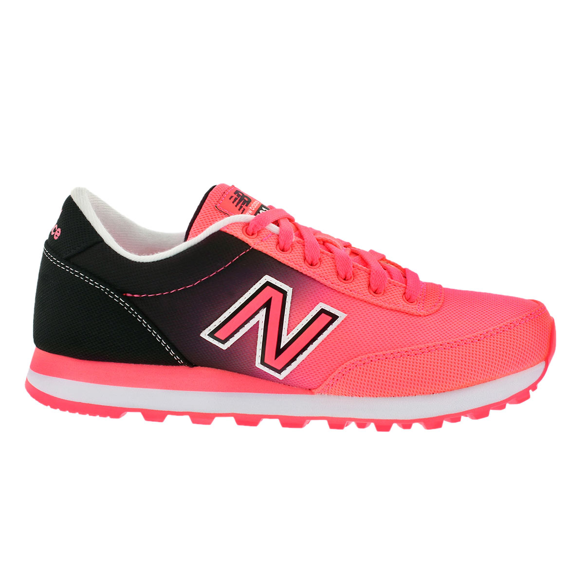 Lds 501 black/coral ombre lace up