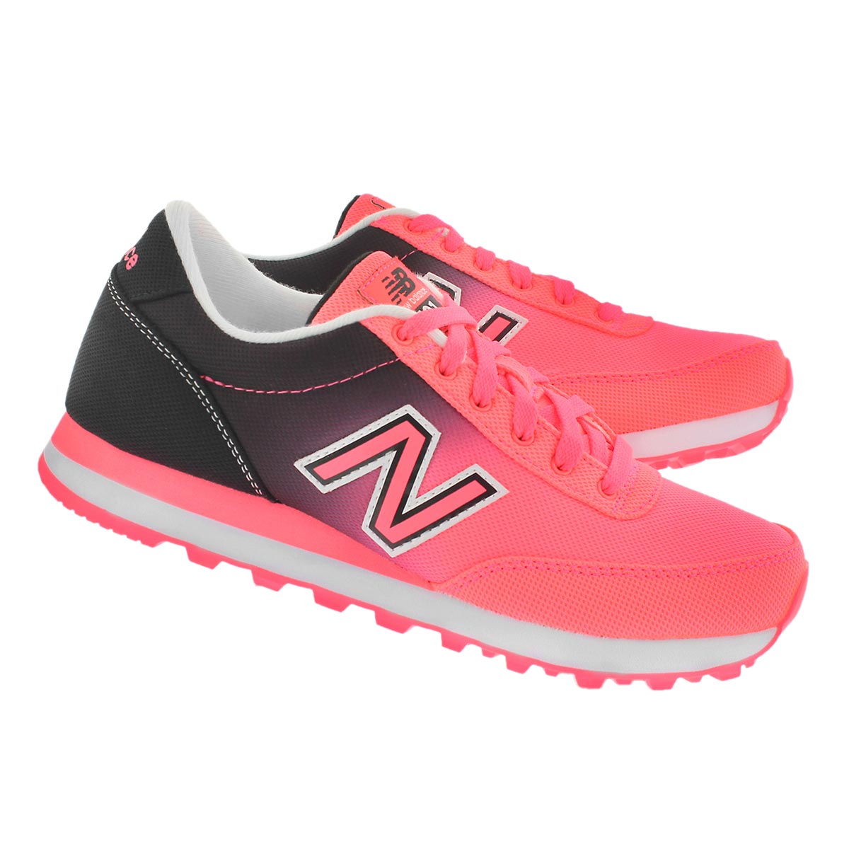 Lds 501 black/coral ombre lace up
