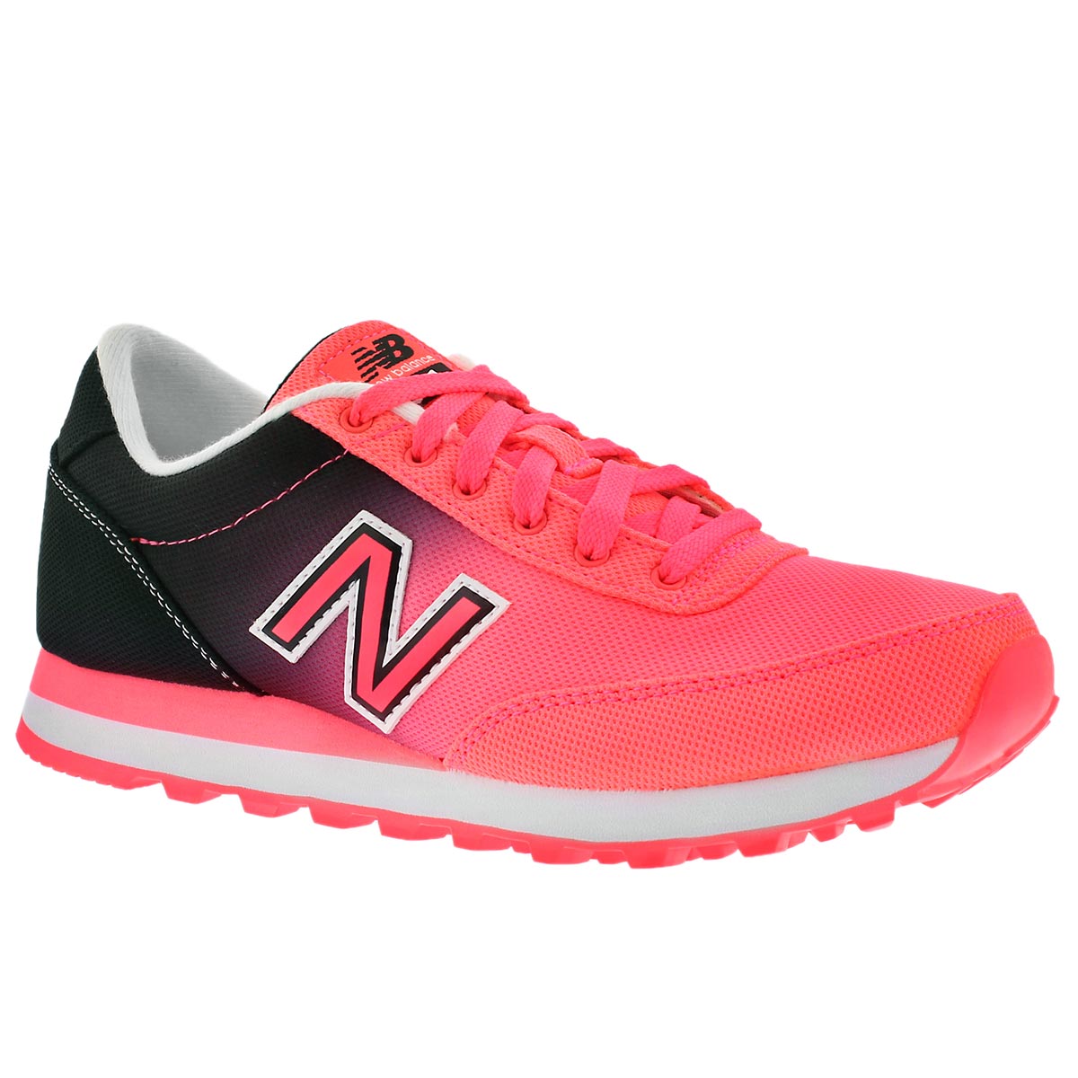 Lds 501 black/coral ombre lace up